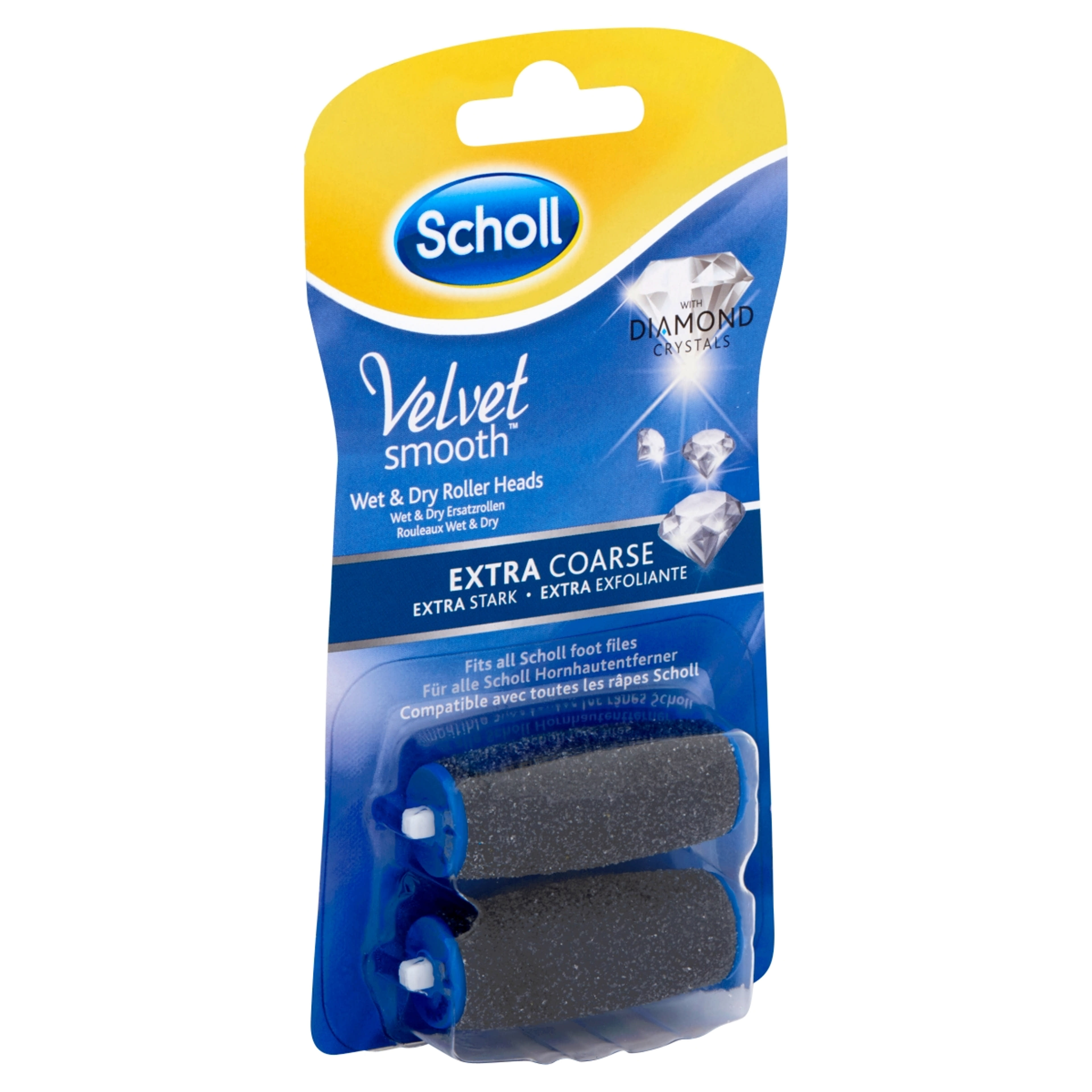 Scholl Velvet Smooth extra kemény utántölto rotációs fej gyémántkristályokkal - 2 db-2