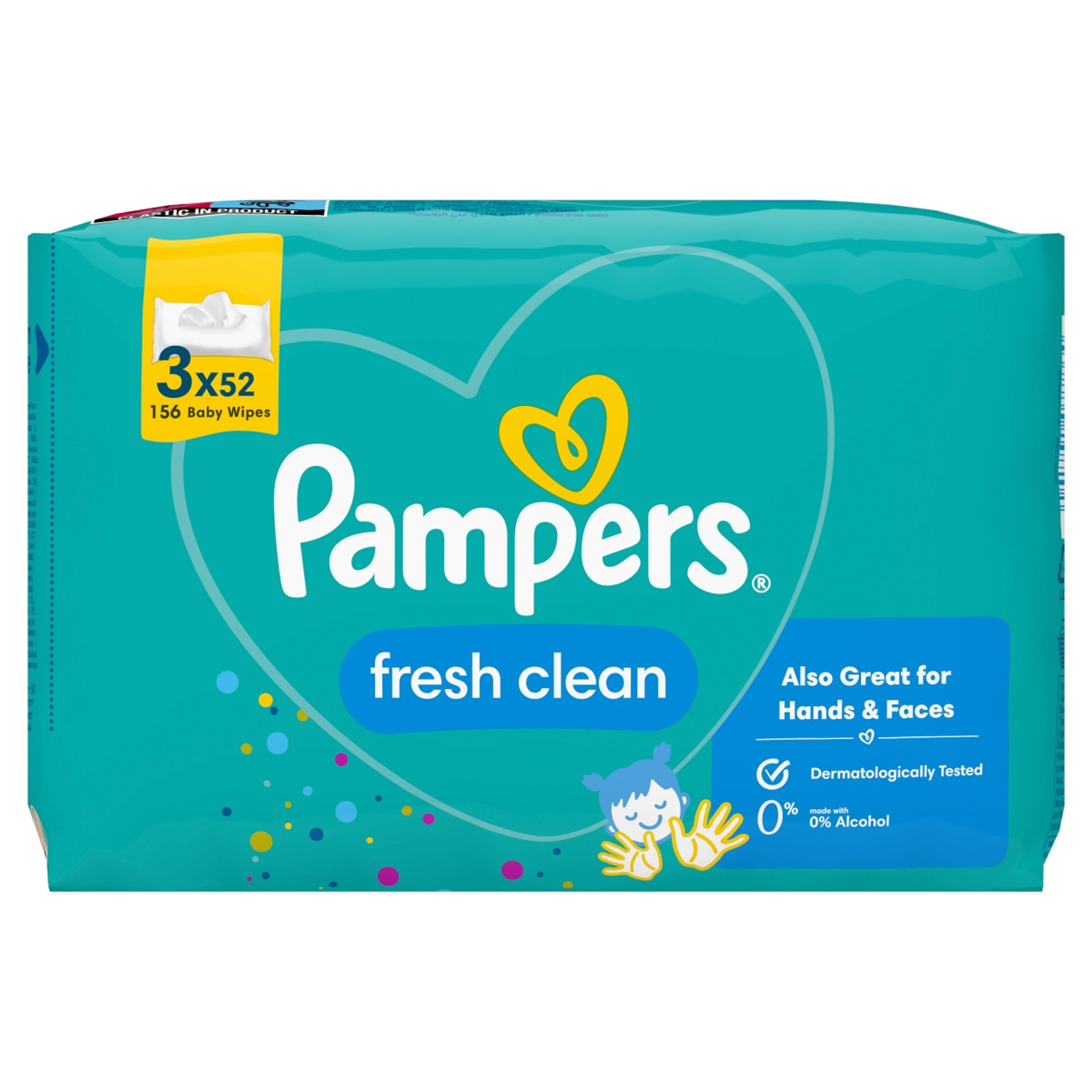 Pampers törlőkendő fresh clean (3*52) - 156 db-1