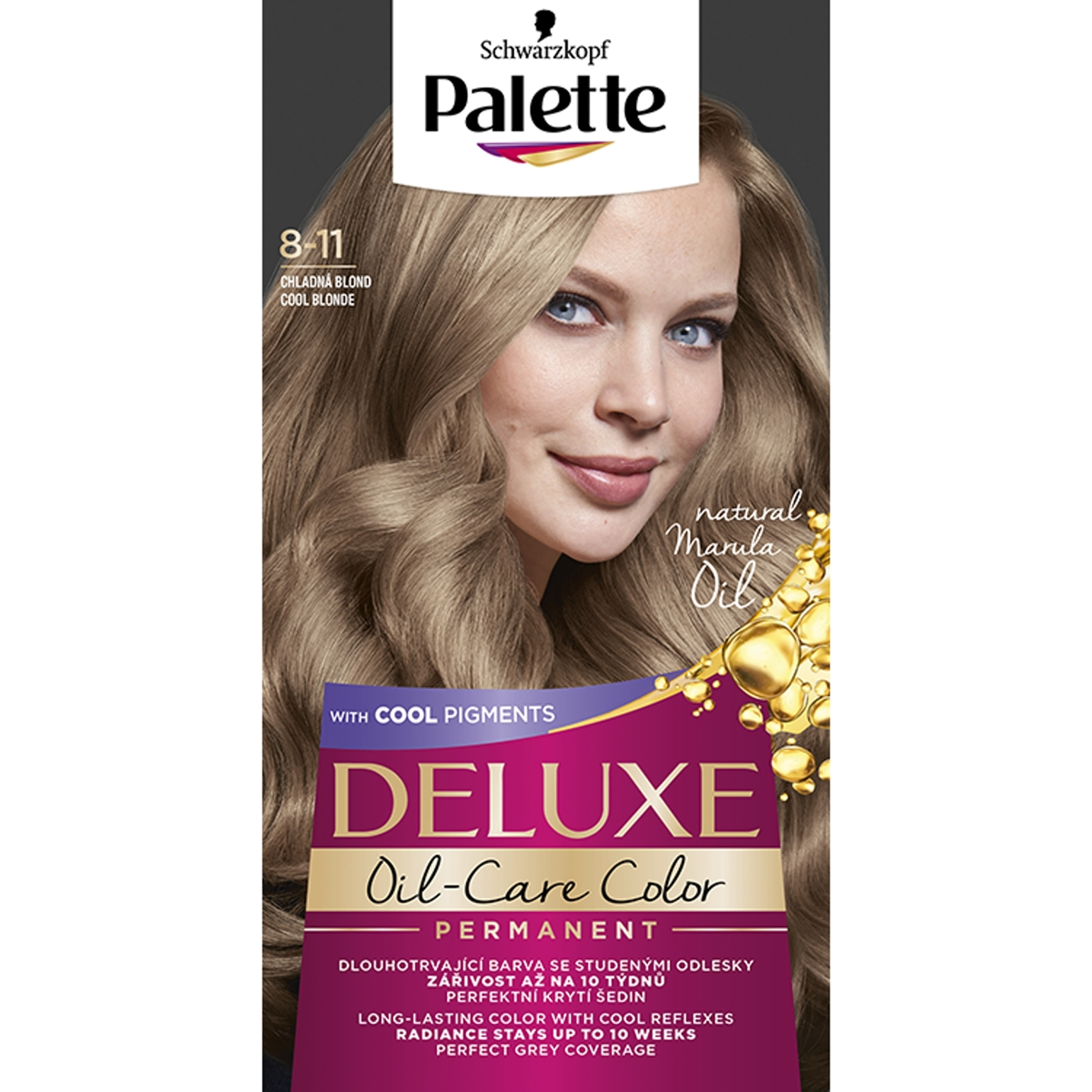 Palette Deluxe tartós hajfesték 8-11 hűvös természetes szőke - 1 db-1