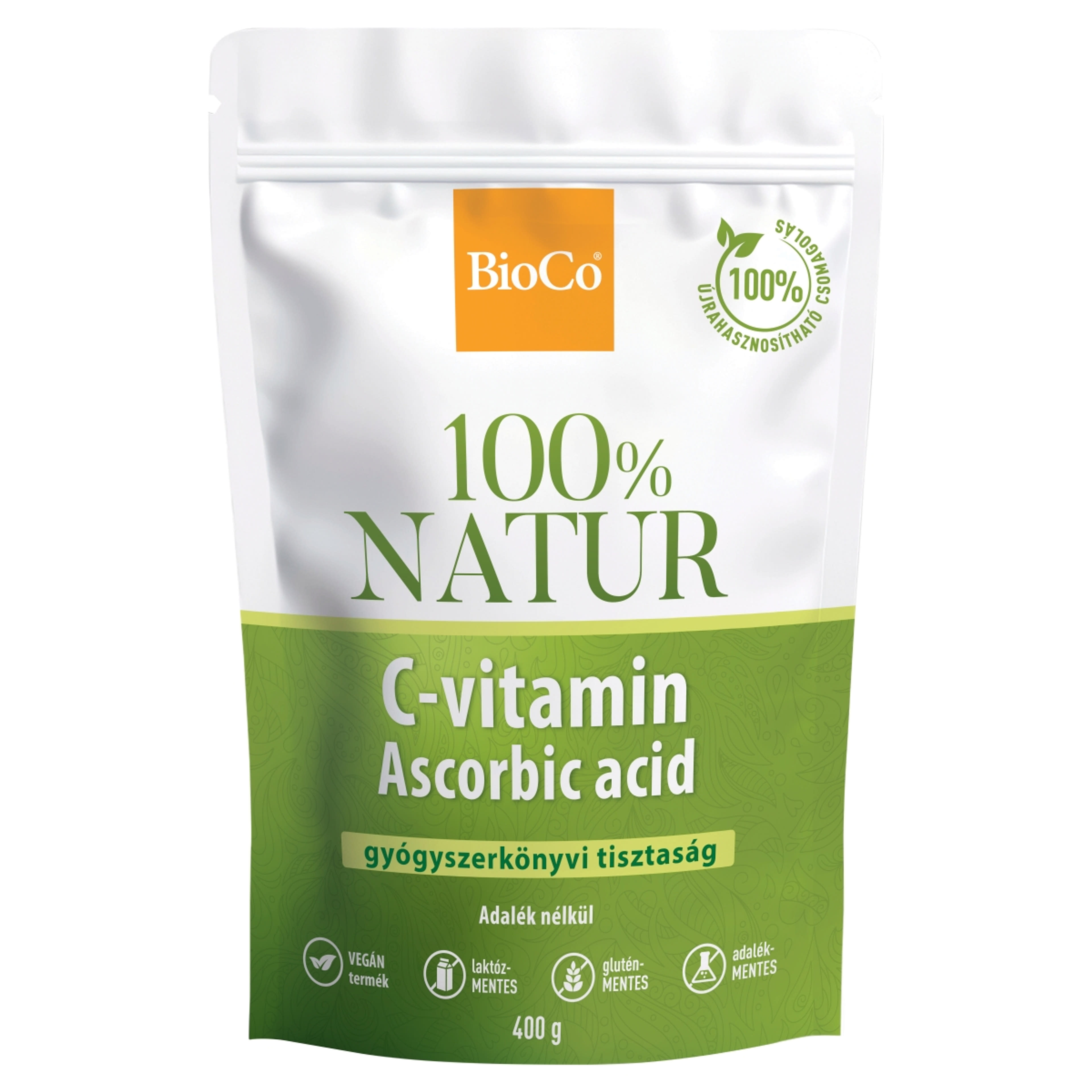 BioCo 100% Natur C-vitamin étrend-kiegészítő por - 400 g-1