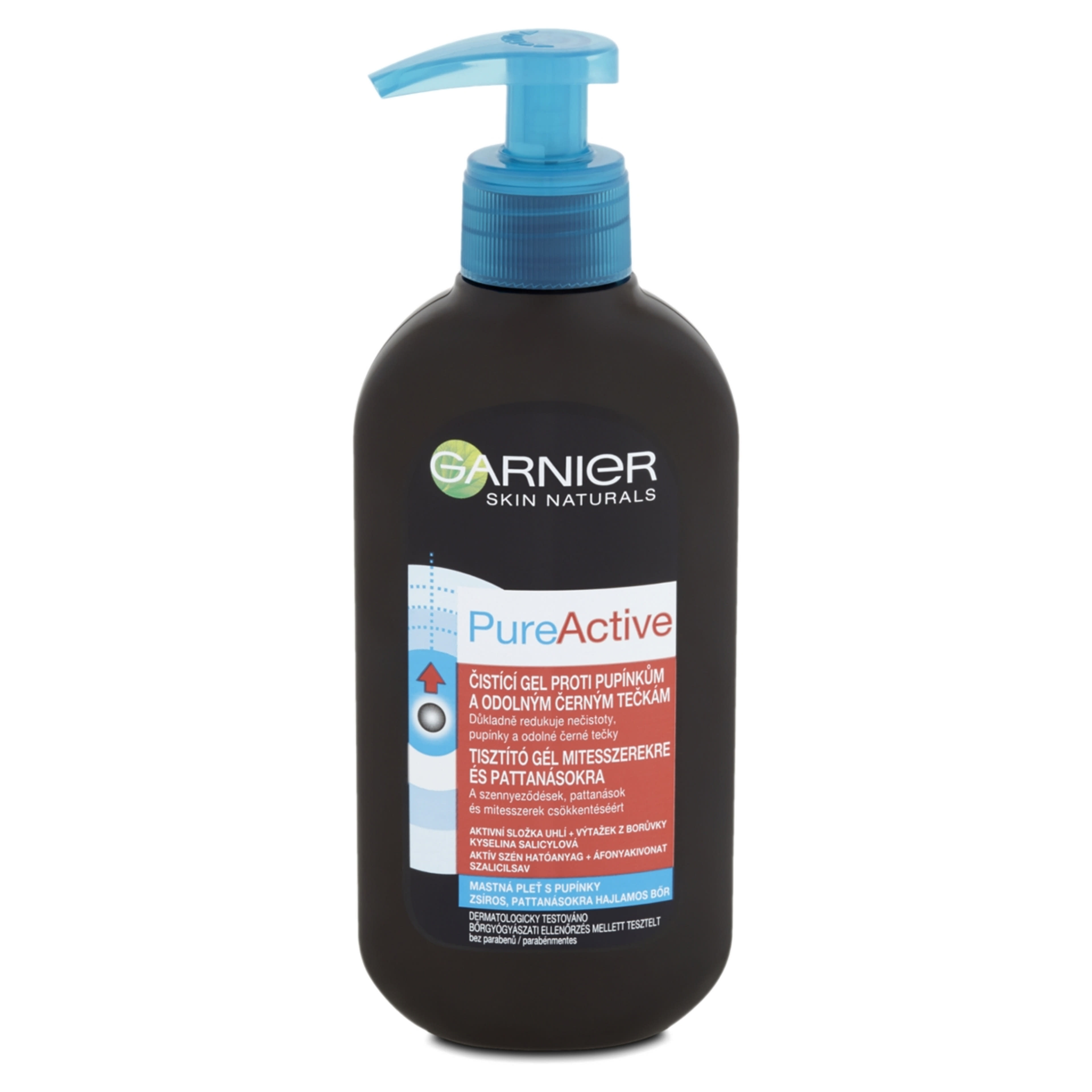 Garnier Skin Naturals Pure Active Tisztító Gél Mitesszerekre És Pattanásokra - 200 ml-1