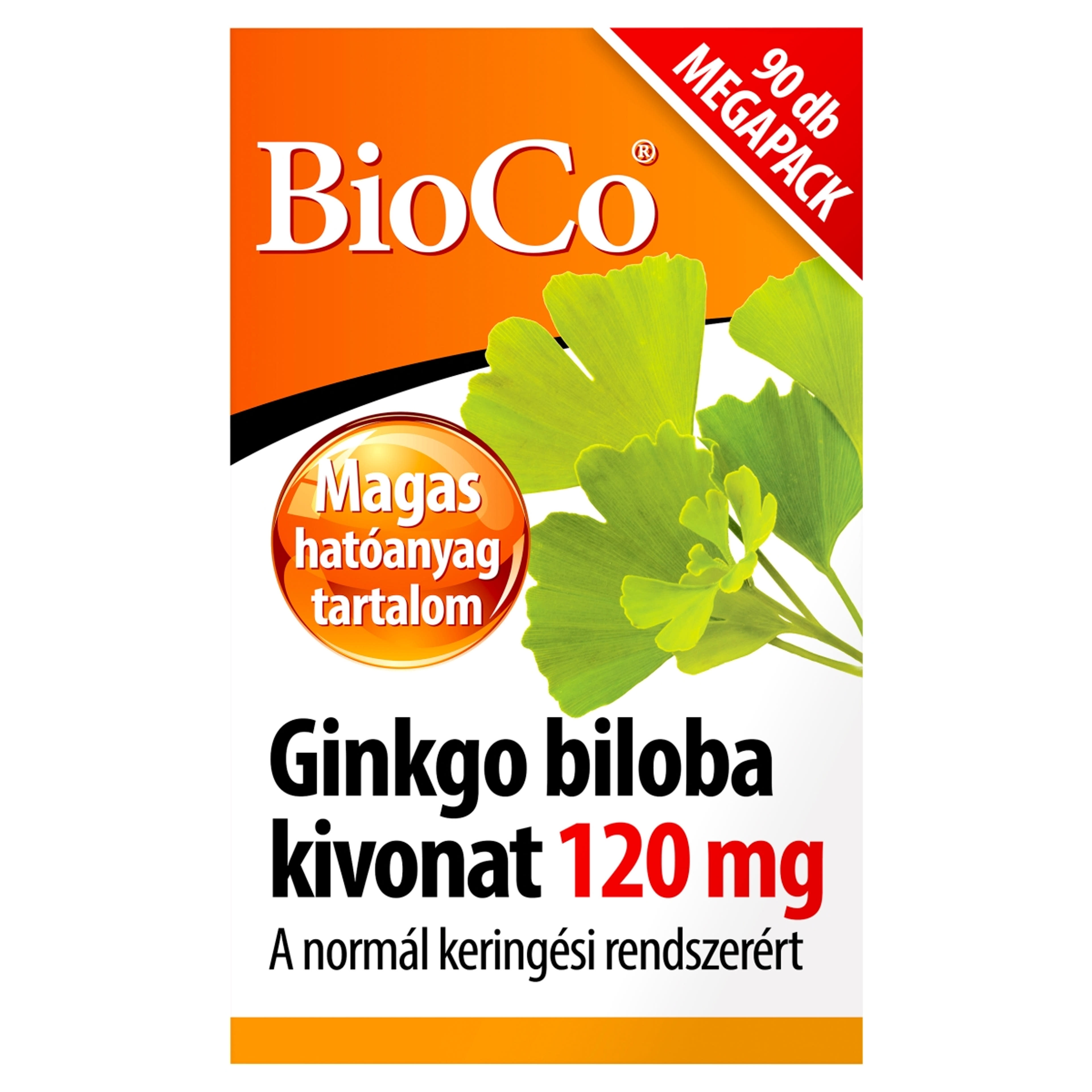 Bioco Ginkgo biloba kivonat étrendkiegészítő tabletta - 90 db