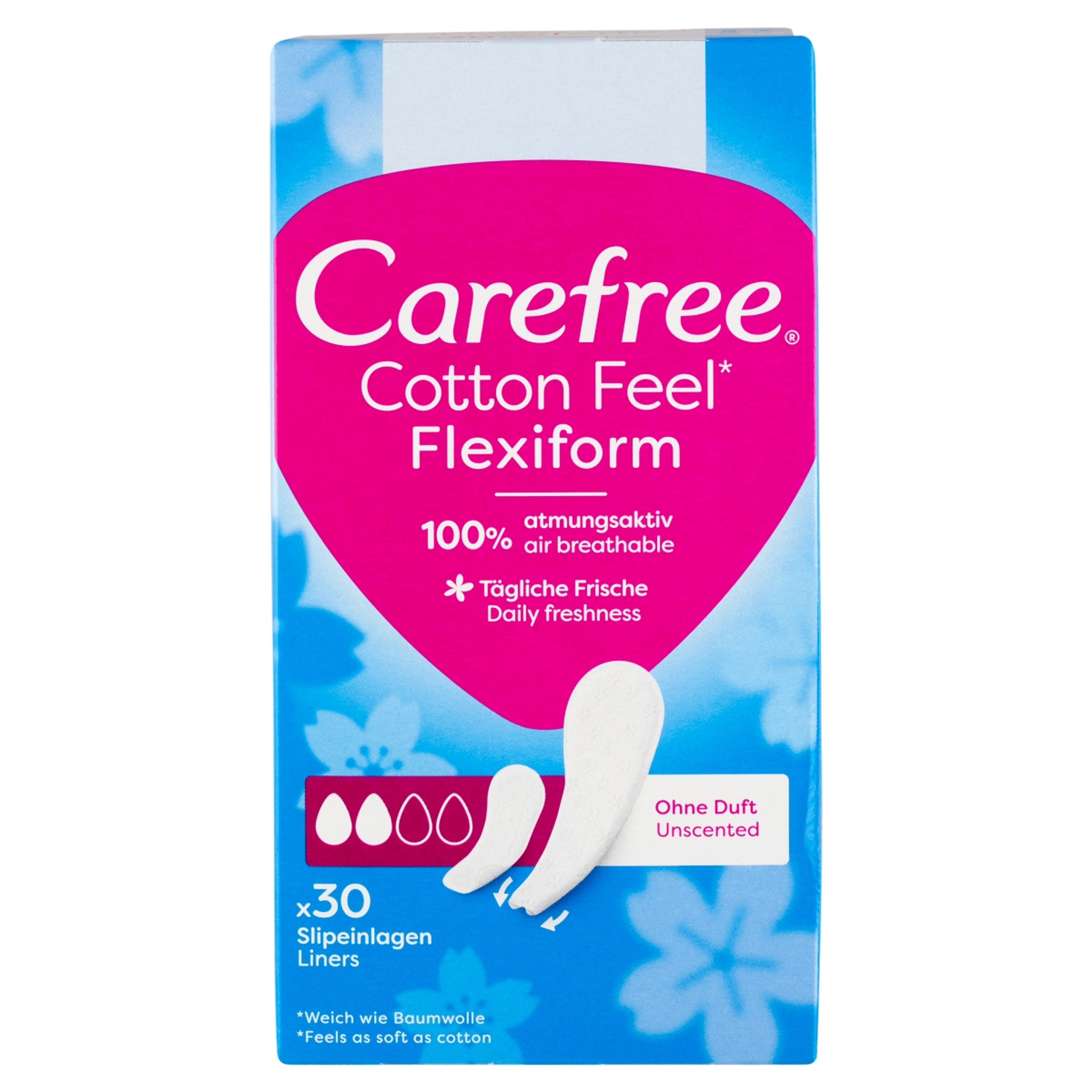 Carefree Cotton Flexiform illatmentes tisztasági betét - 30 db-1