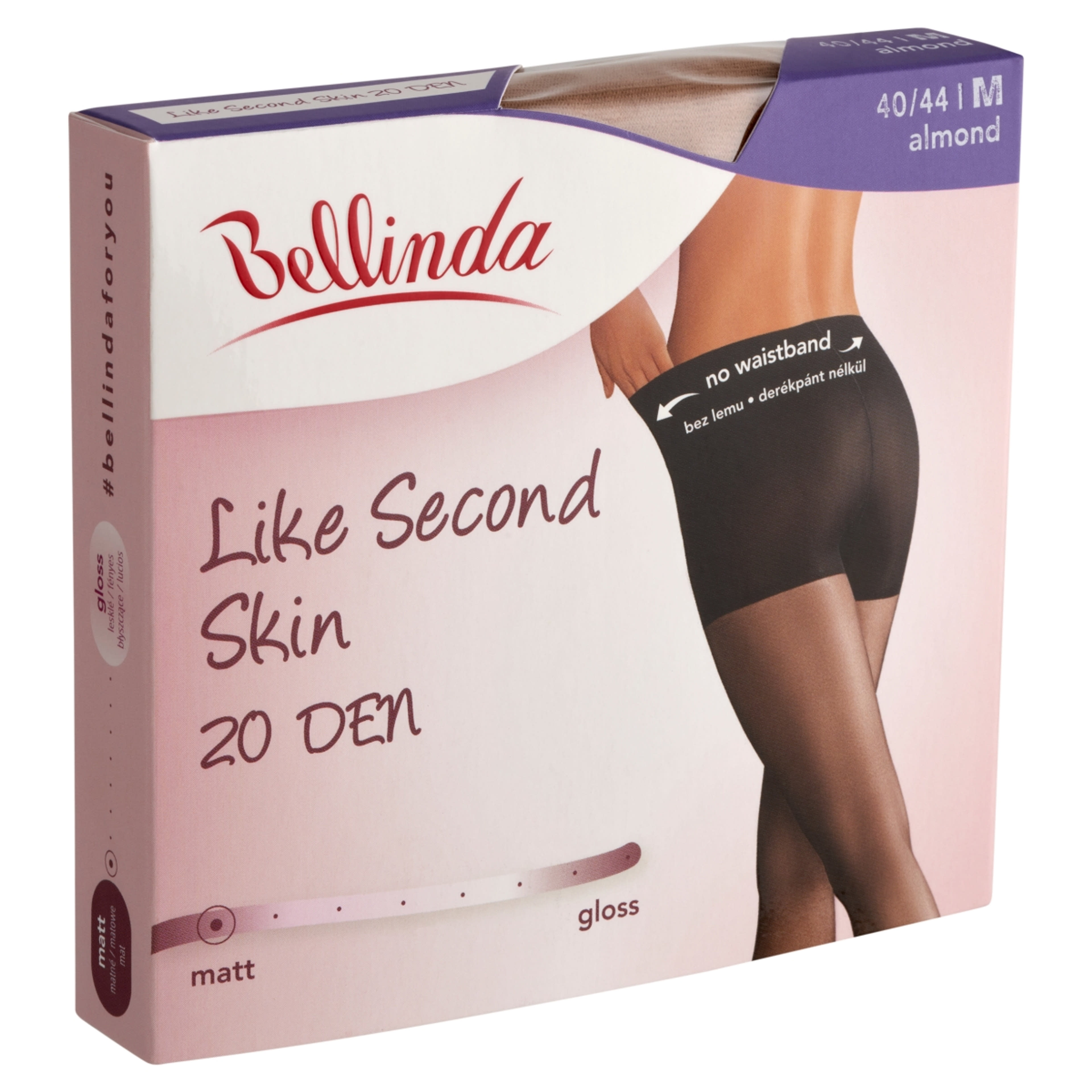 Bellinda Like Second harisnya 20Den almond, M-es méret - 1 db-3