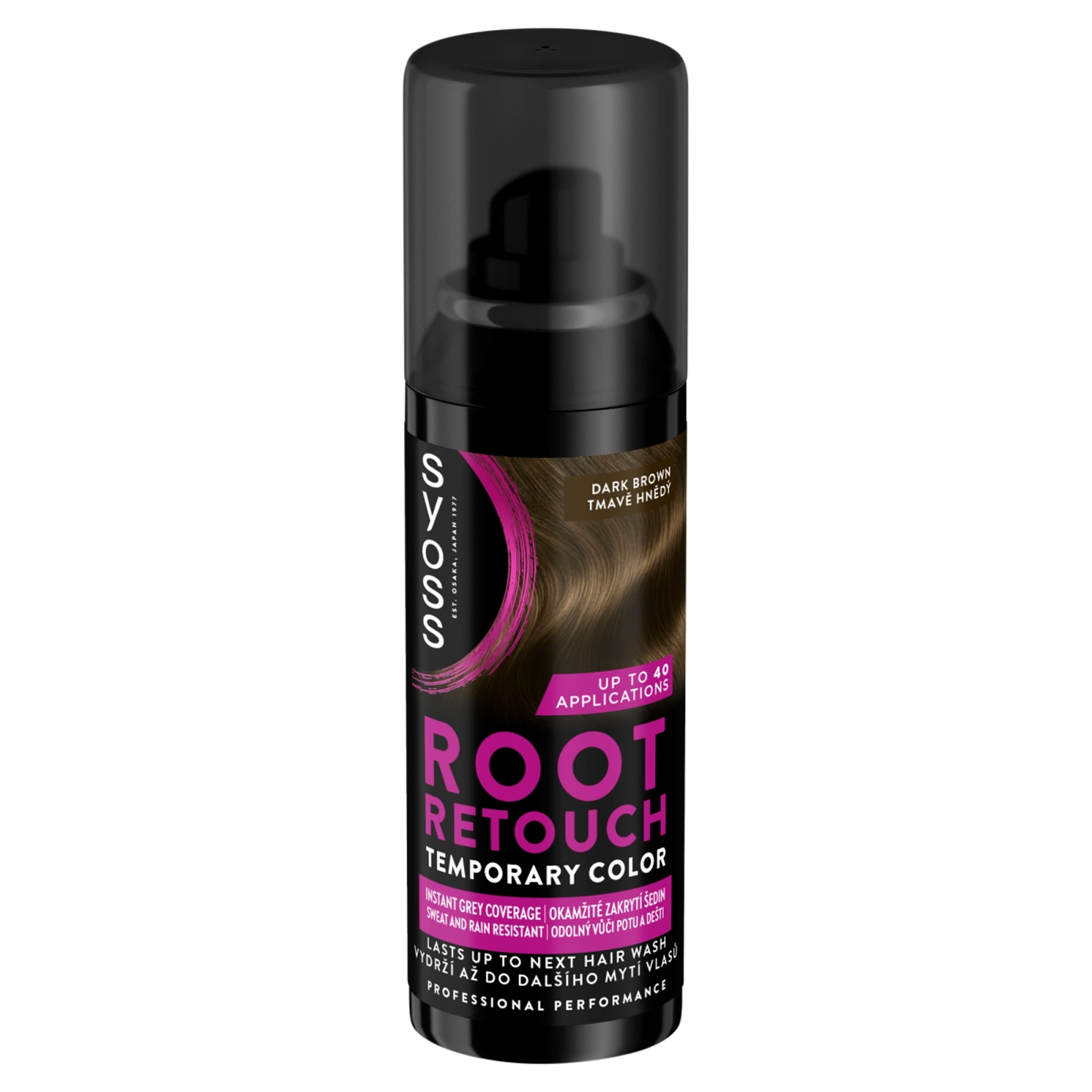 Syoss Root Retoucher Lenövést Elfedő hajszínező spray sötétbarna - 120 ml