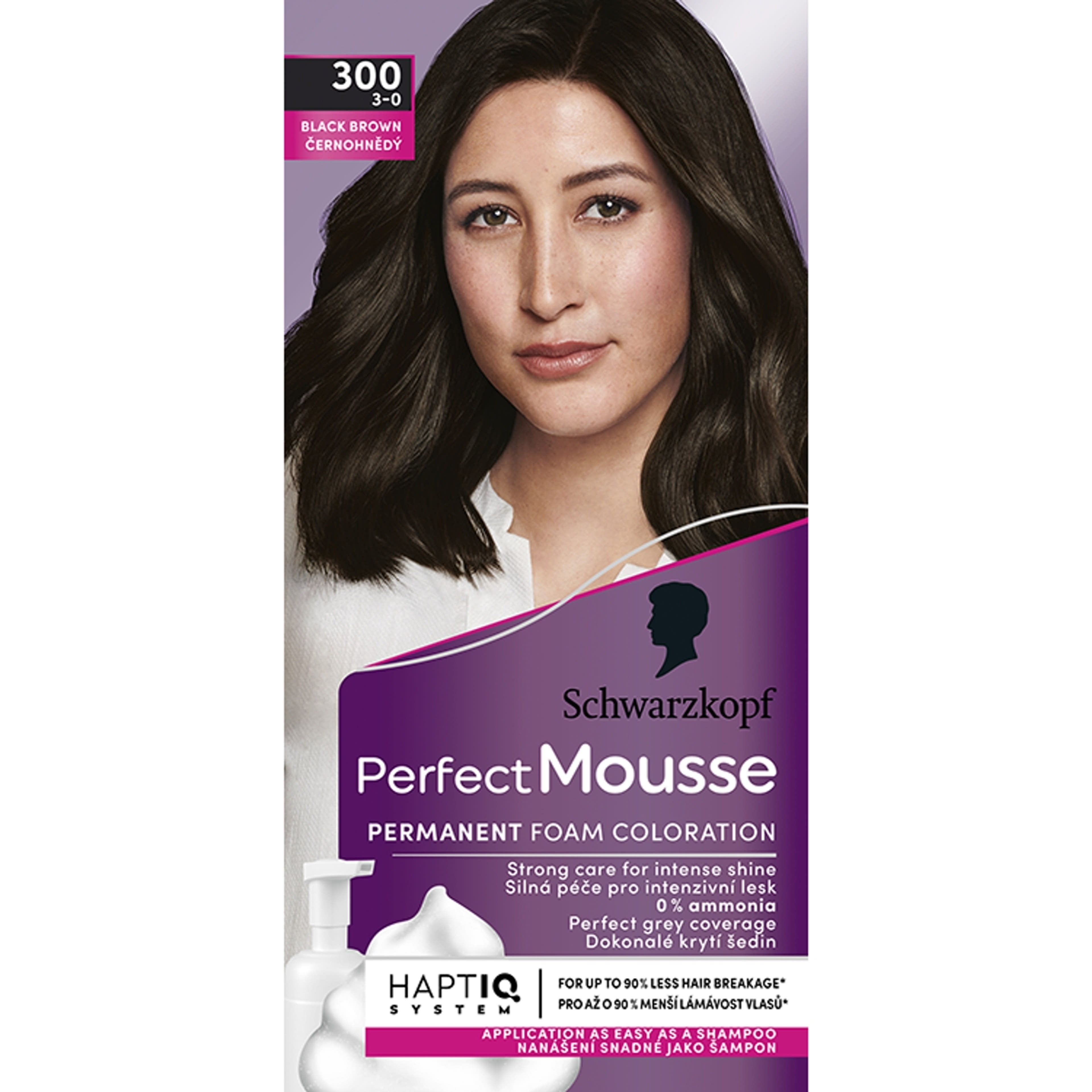 Schwarzkopf Perfect Mousse hajfesték 300 feketés barna - 1 db