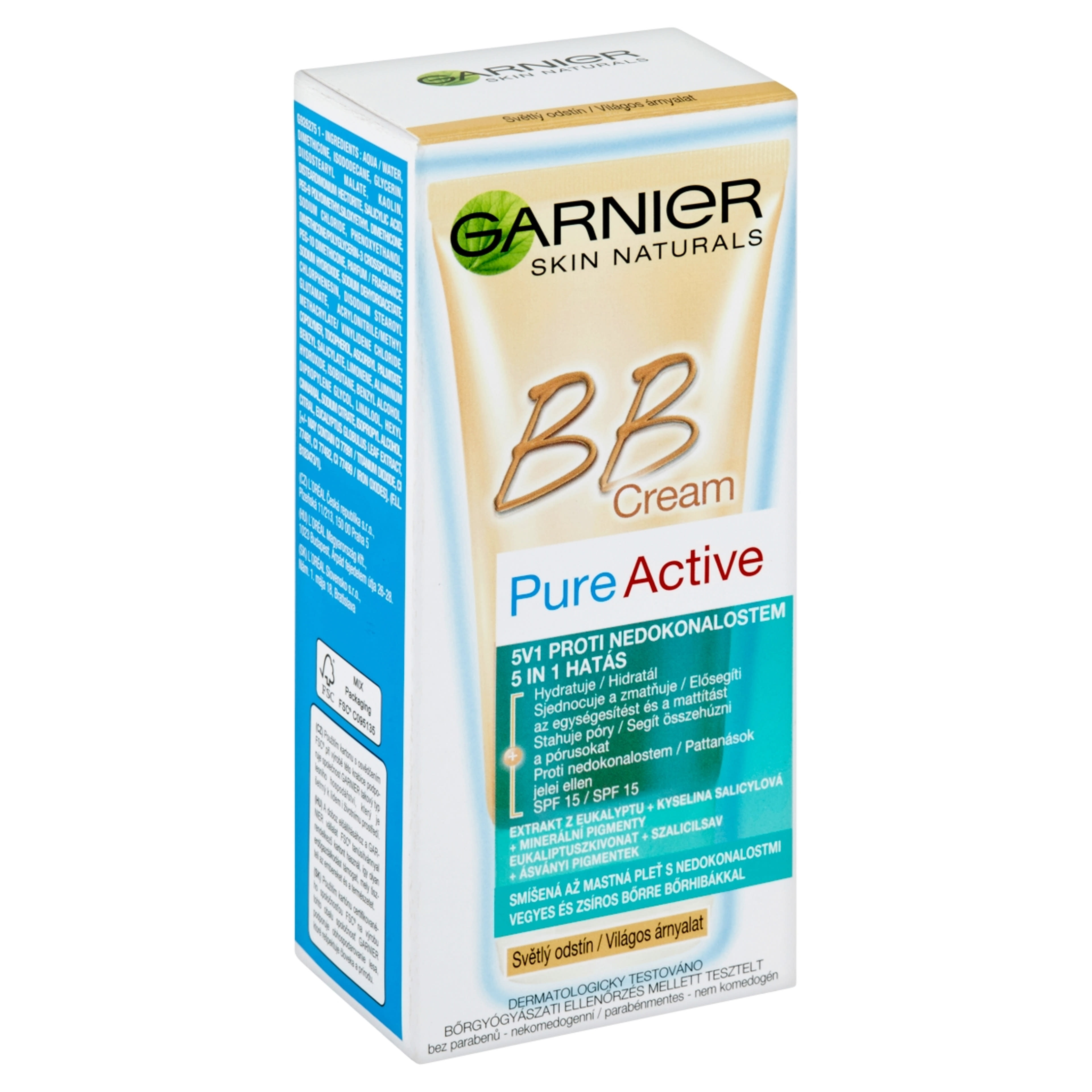 Garnier Pure Active 5IN1 BB krém zsíros és problémás bőrre - világos árnyalat - 50 ml-3