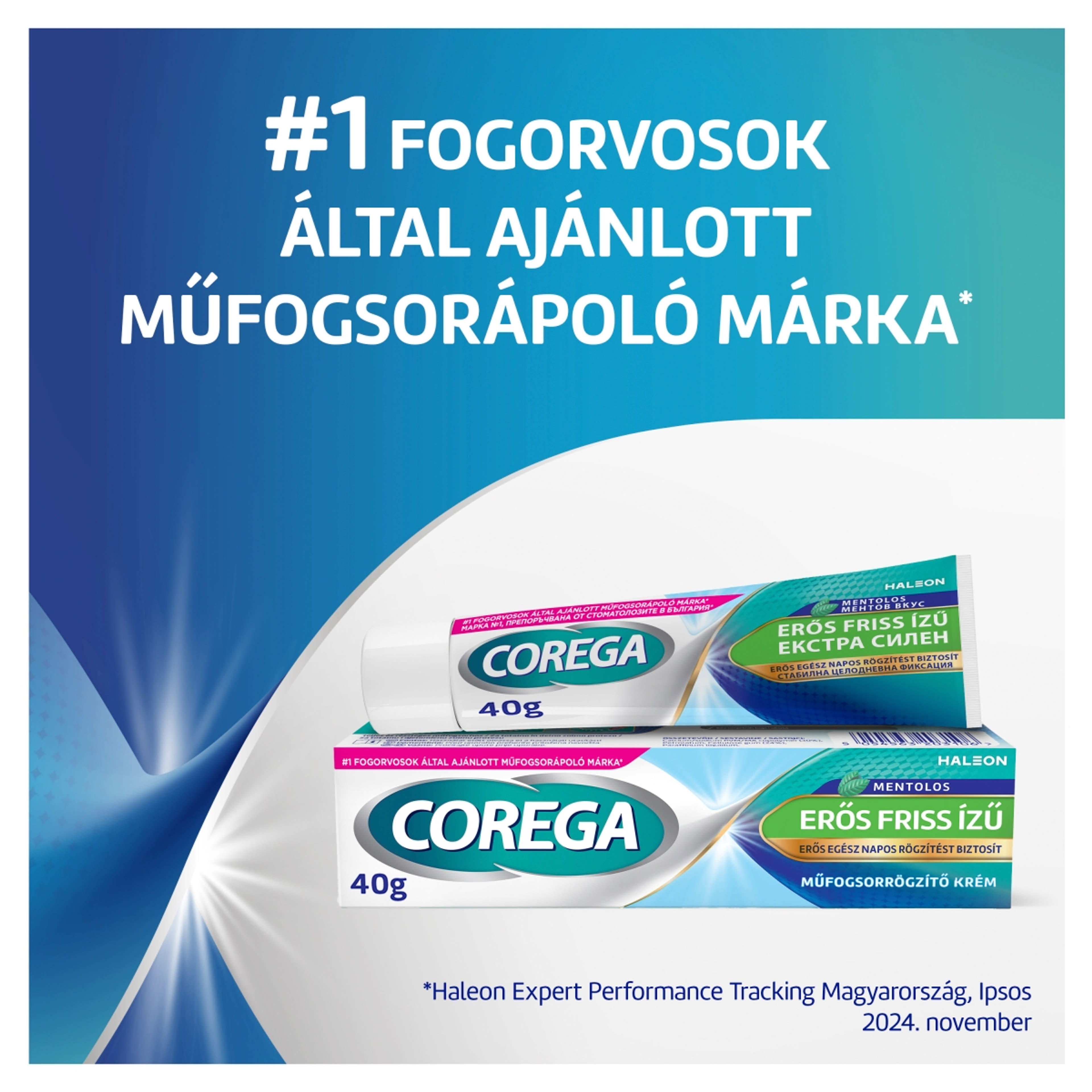 Corega Friss Ízű műfogsorrögzítő krém - 40 g-7