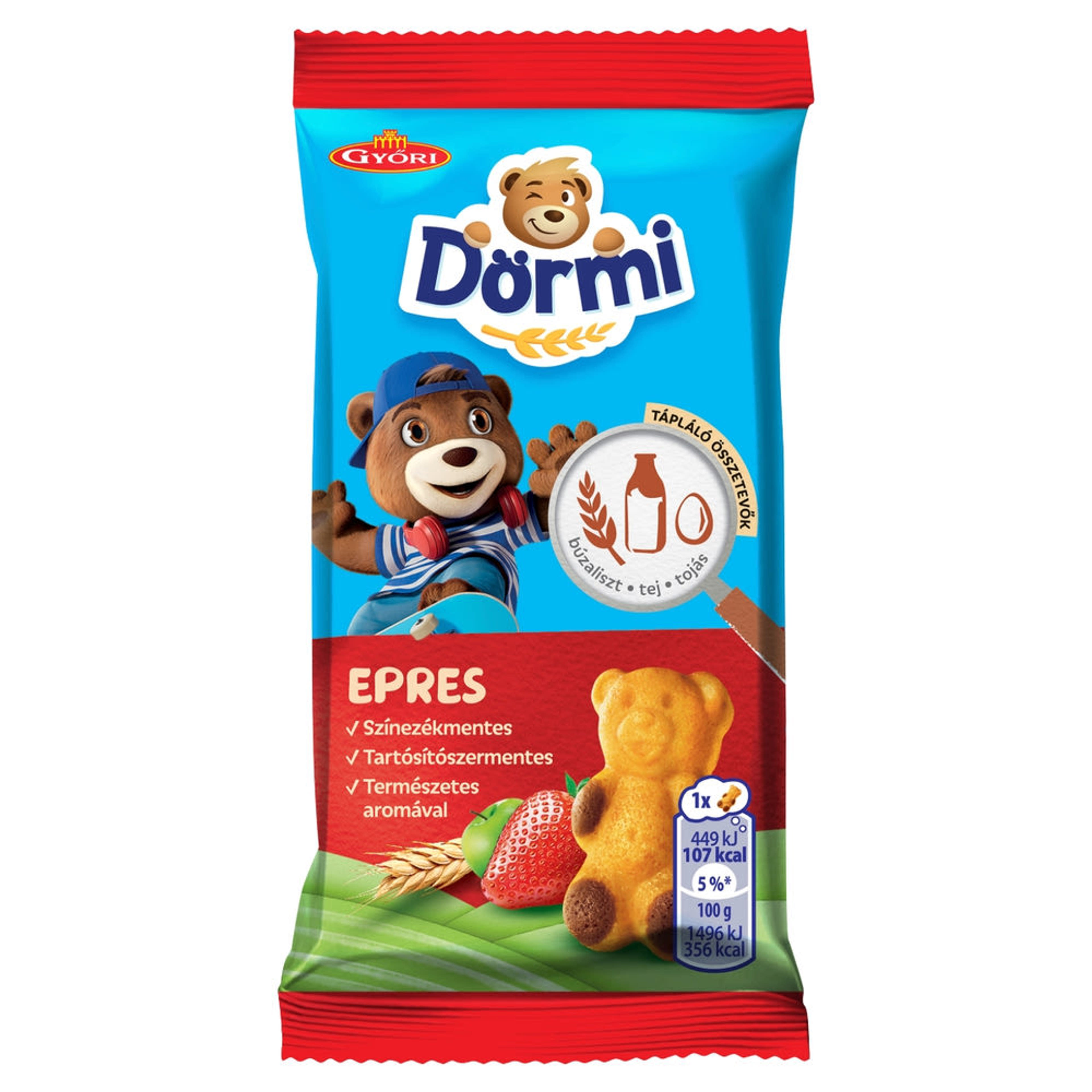 Győri édes Dörmi eper pürés - 30 g