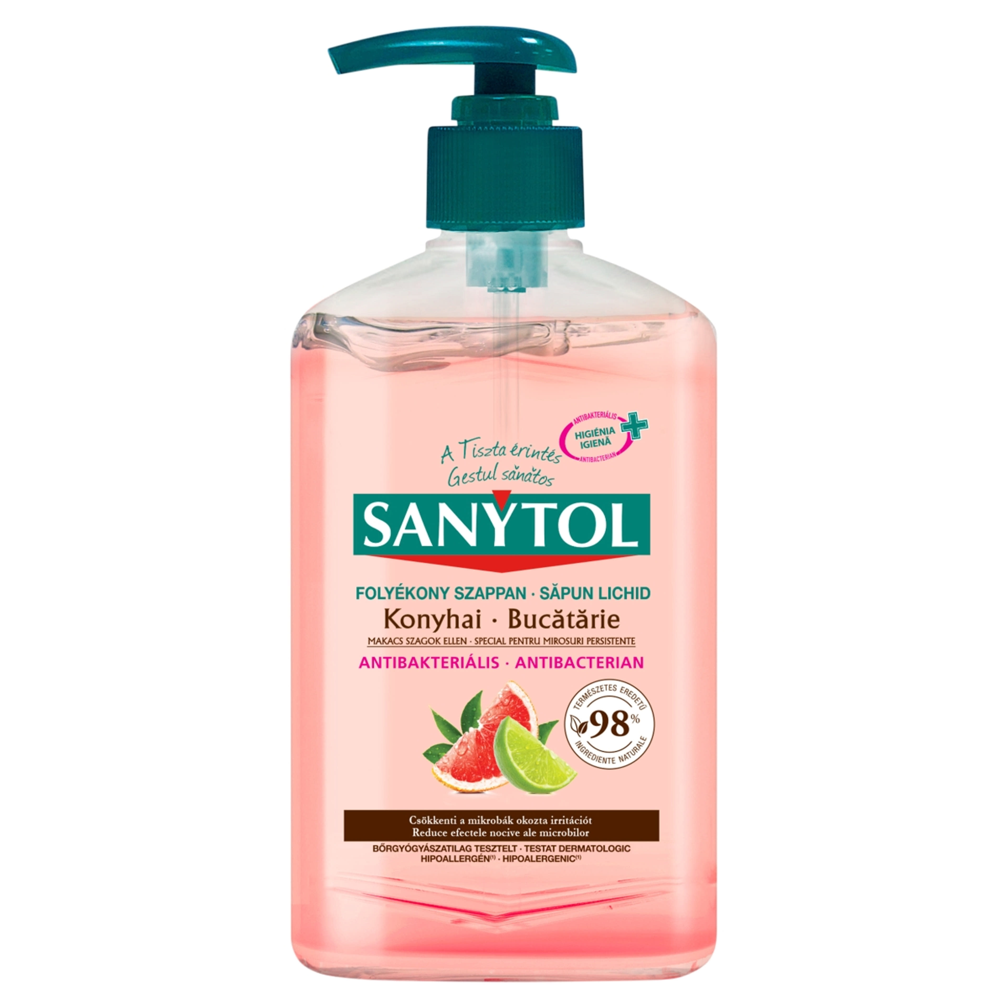 Sanytol antibakteriális folyékony szappan grapfruit és lime - 250 ml-1