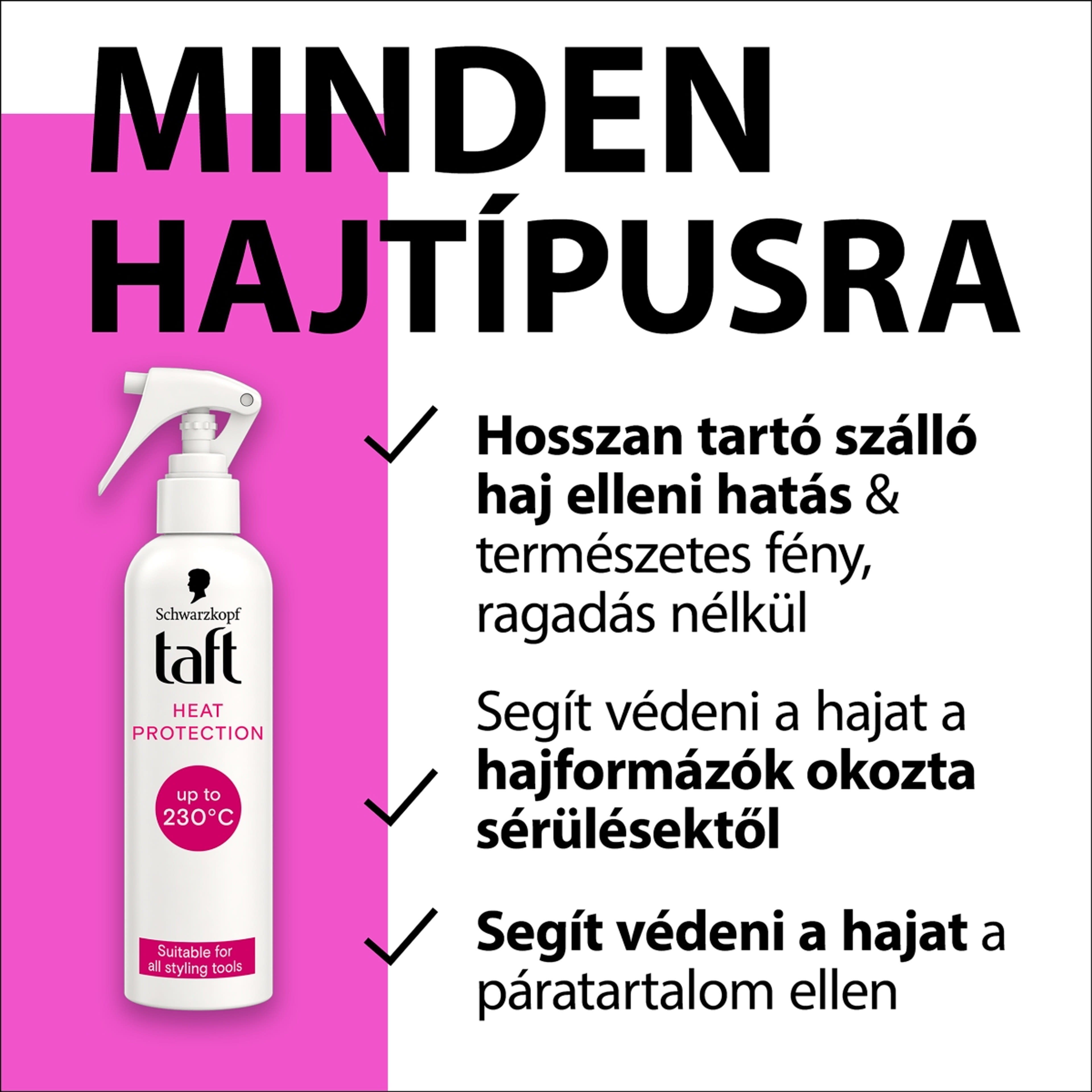 Taft hajformázó spray hővédő - 250 ml-3