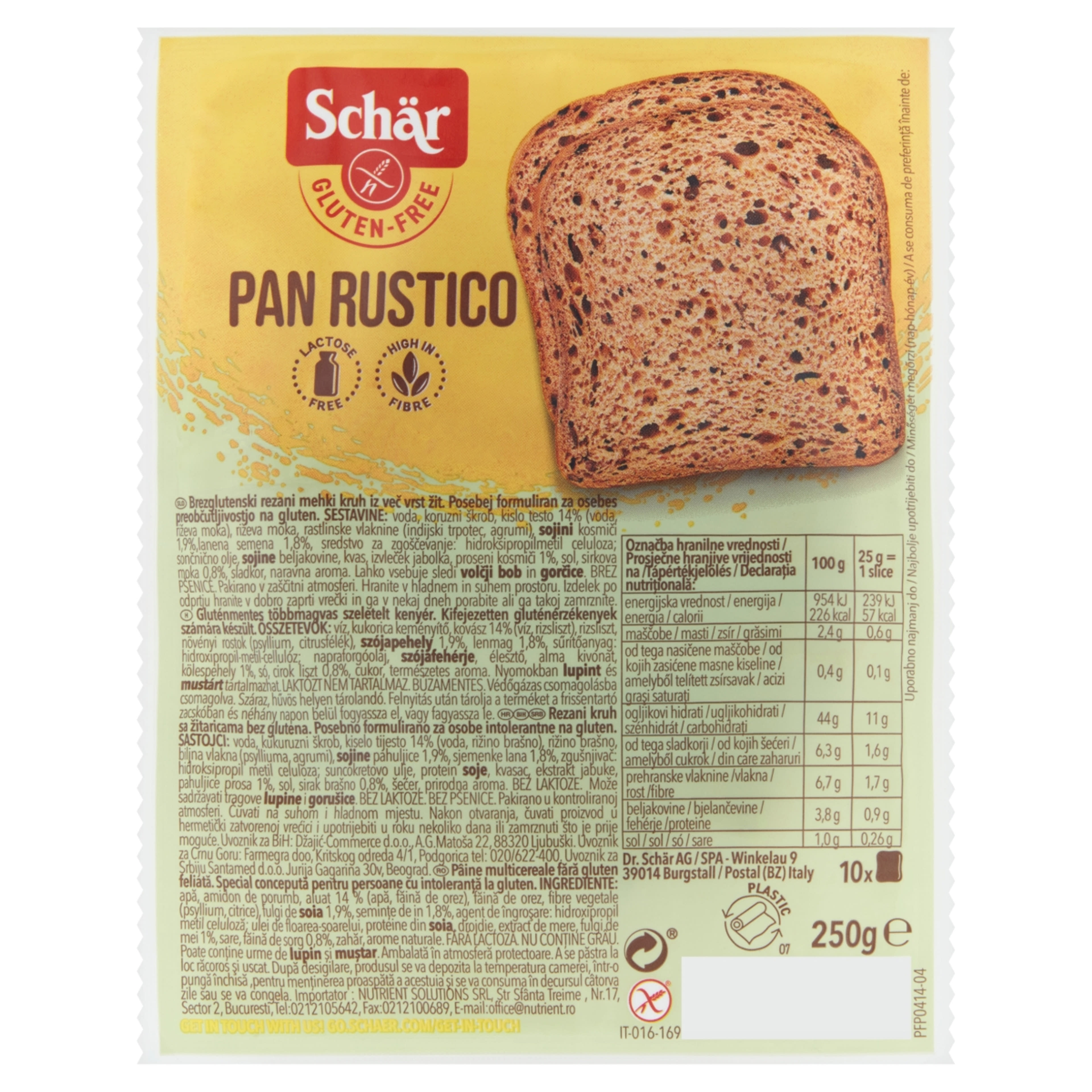 Schaer pan rustico kenyér - 250 g-1