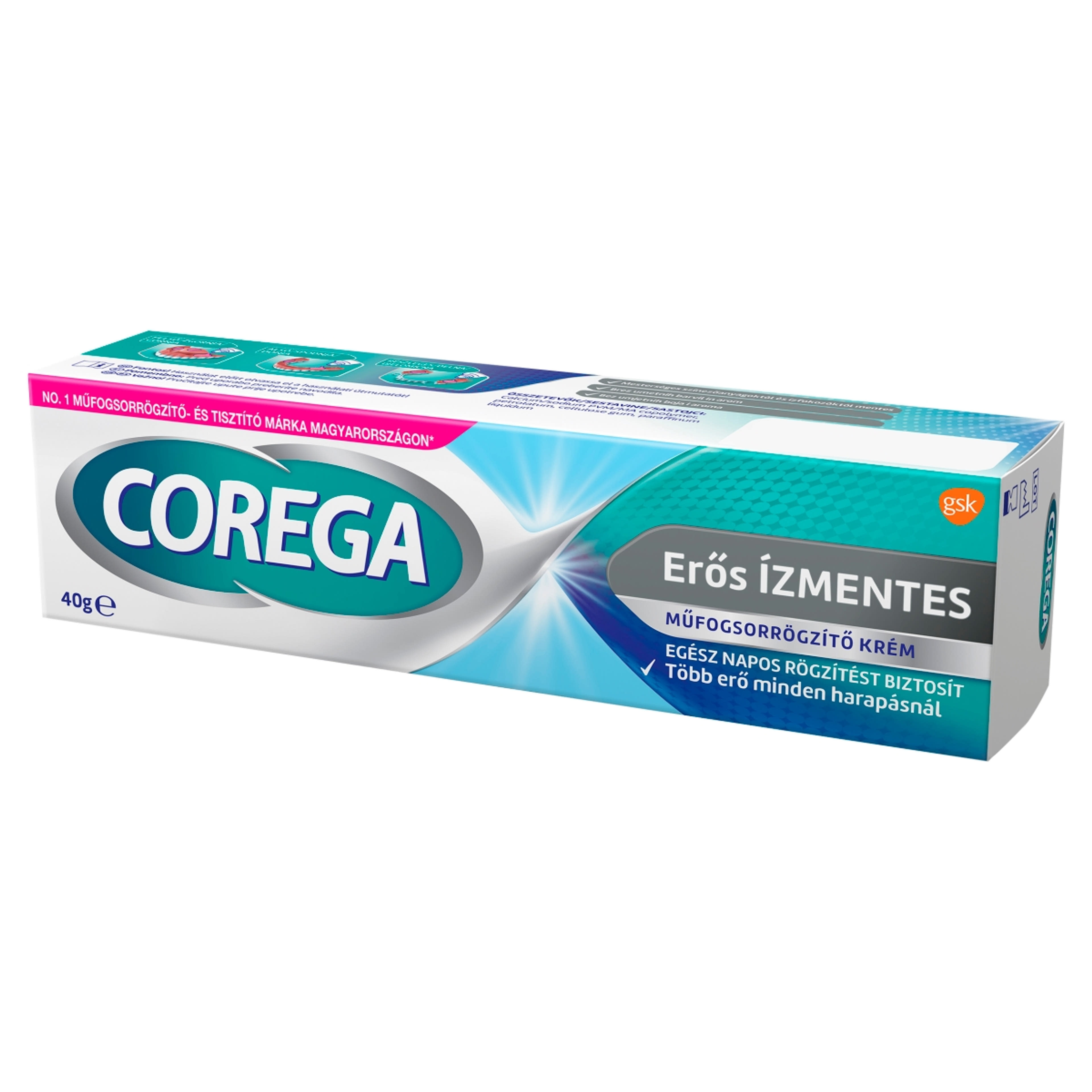 Corega Fix&Fresh ízmentes ultraerős műfogsorrögzítő krém - 40 g-2