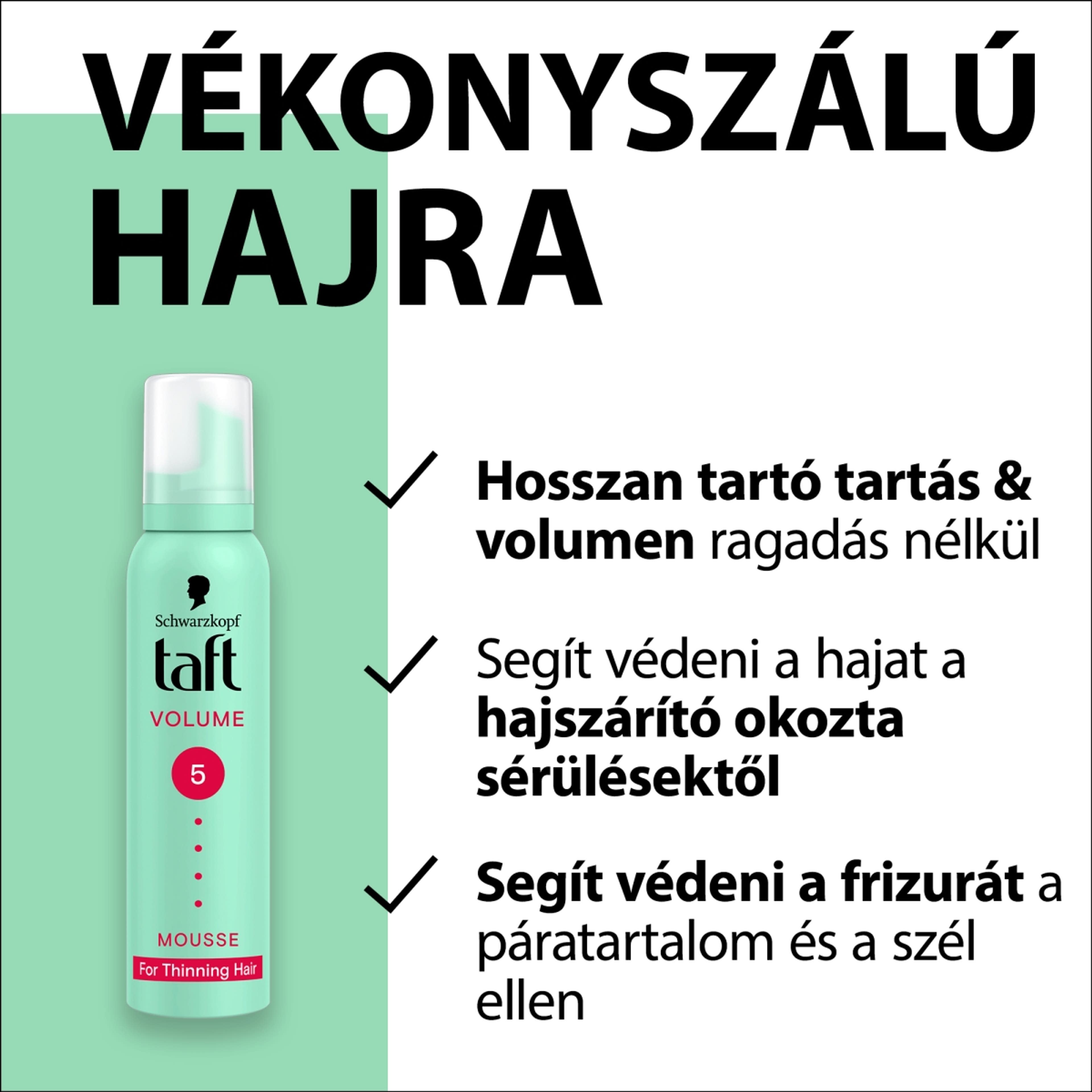 Taft Mega Erős & Dús Hatás hajhab - 200 ml-3