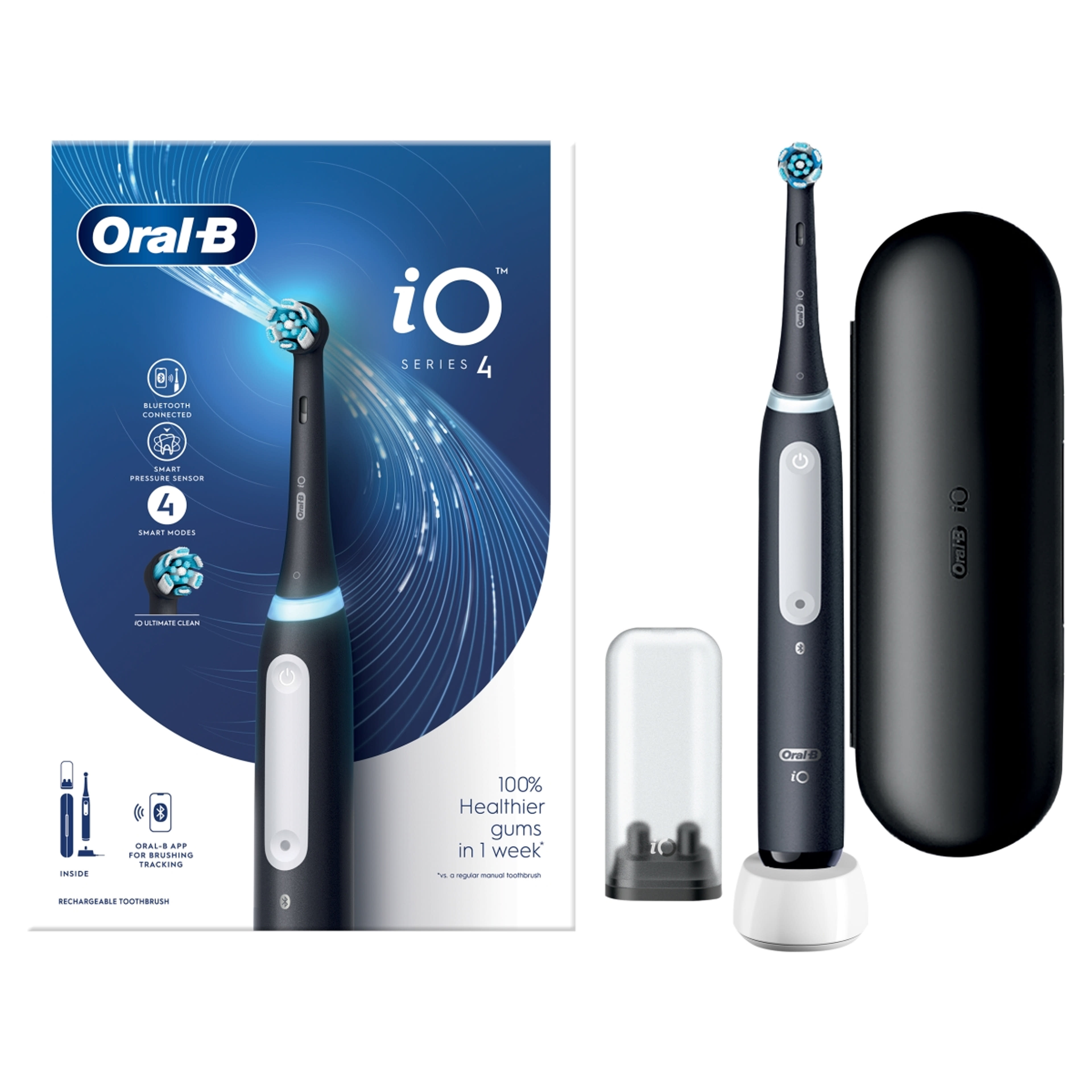 Oral-B iO4 elektromos fogkefe, fekete - 1 db-2