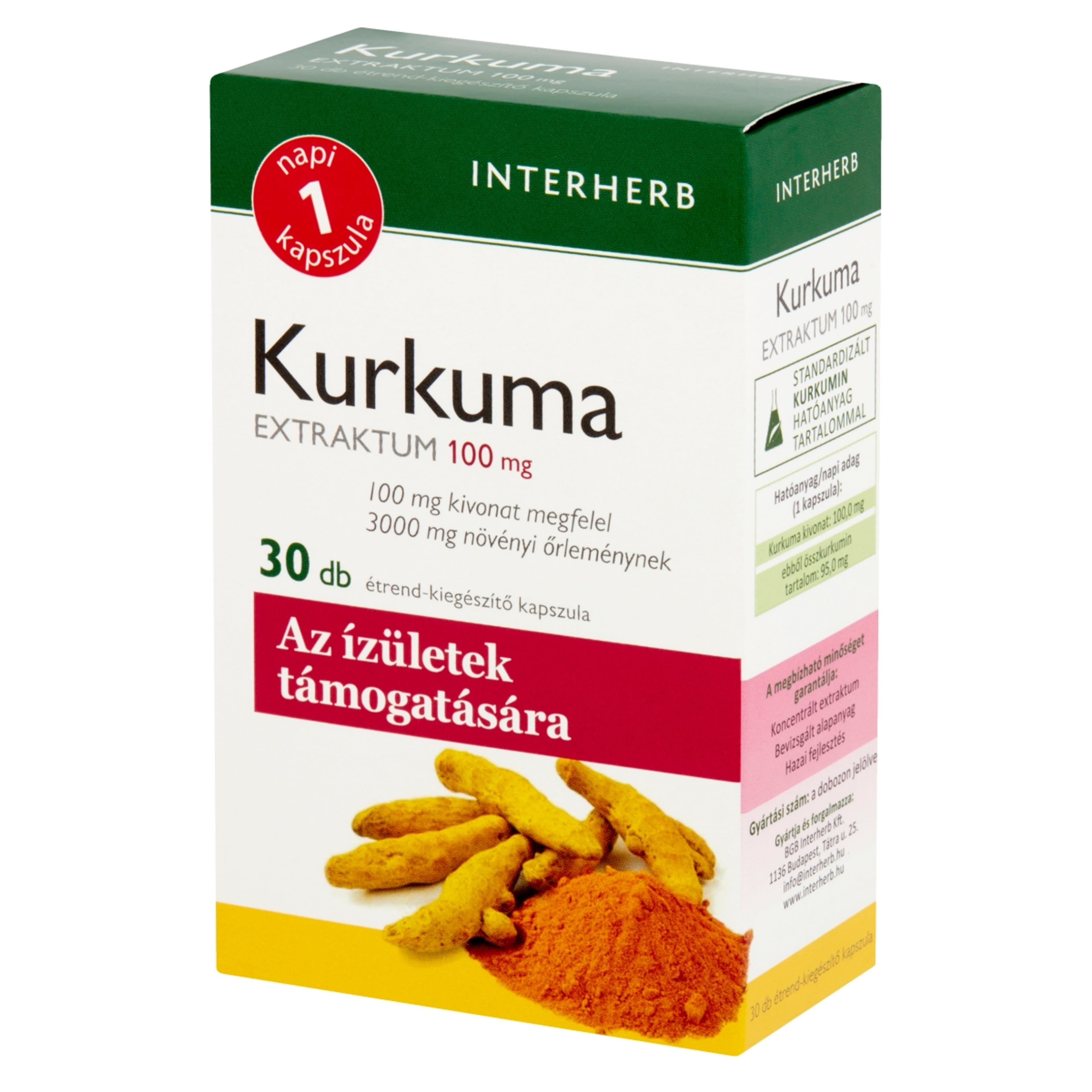 Interherb Napi 1 Kurkuma Extraktum Kapszula - 30 db-2