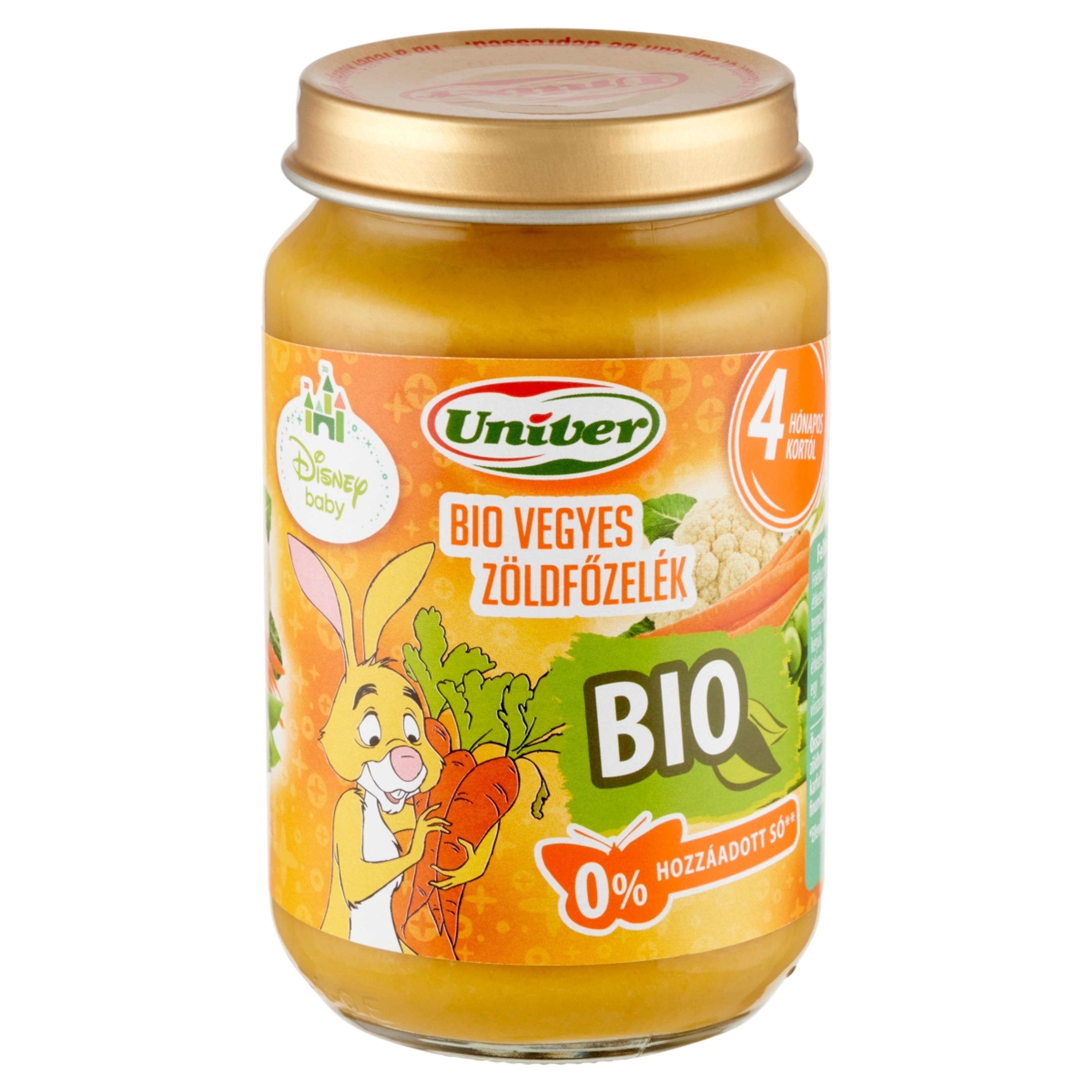 Univer Bio Bébiétel Vegyes Zöldség Főzelék Ízesítéssel 4 Hónapos Kortól - 163 g-2