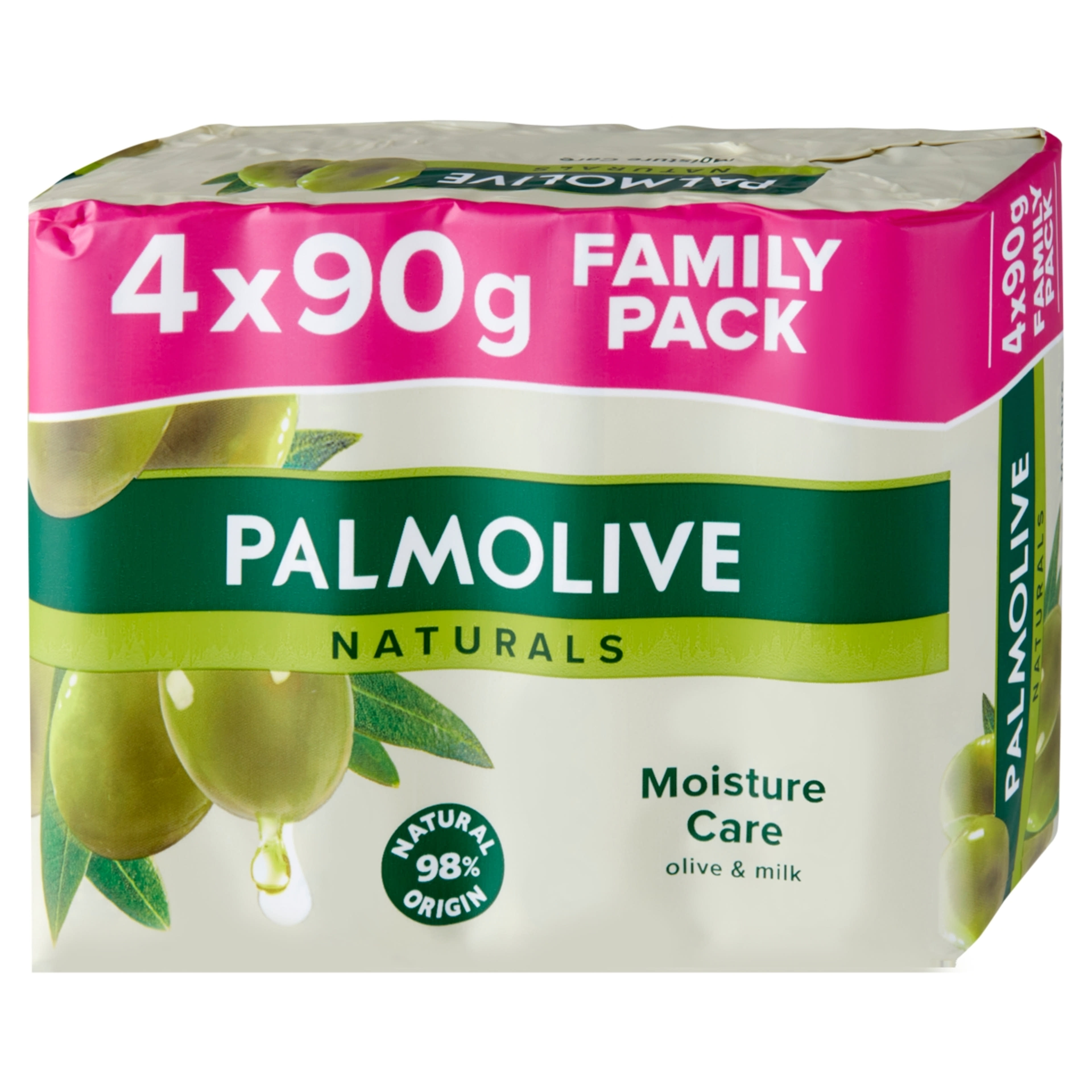 Palmolive Naturals Moisture Care pipereszappan olíva kivonattal 4 x 90 g - 360 g-2