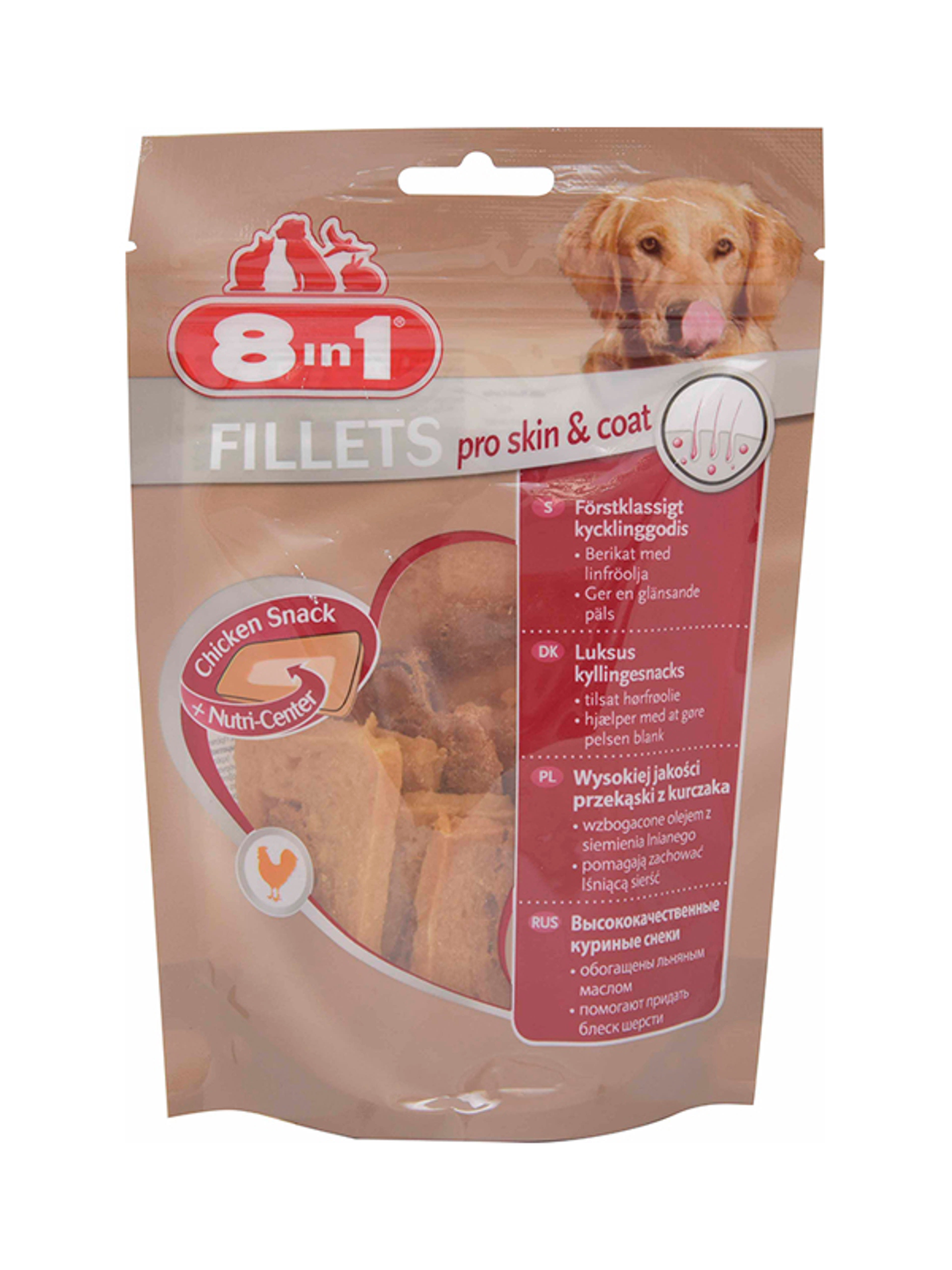 8in1 kutya jutifalat pro skin fillets - 80 g