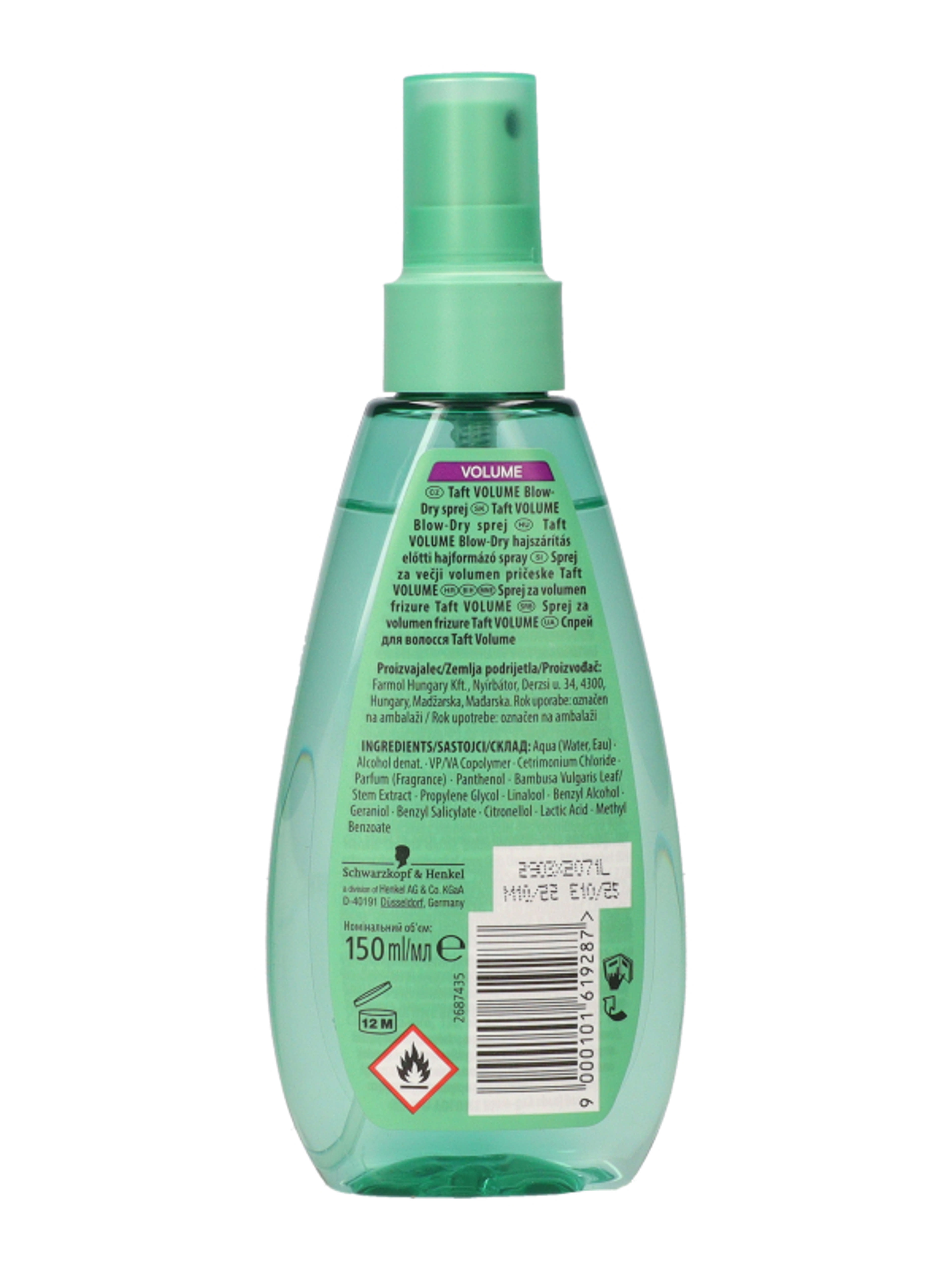 Taft hajformázó spray volumen hajszárítás előtt - 150 ml-10