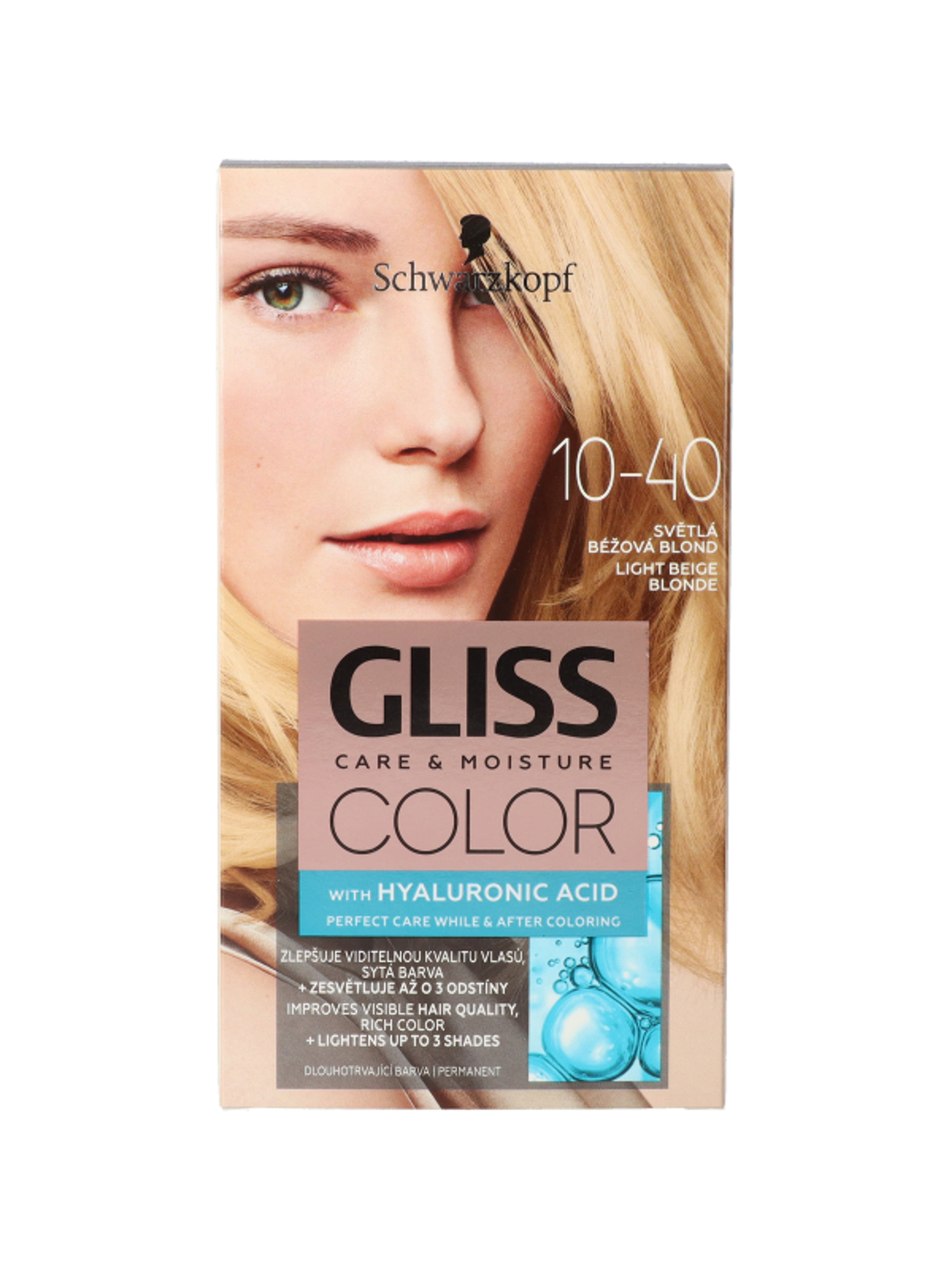 Gliss Color hajfesték, 10-40 világos bézsszőke - 1 db-2