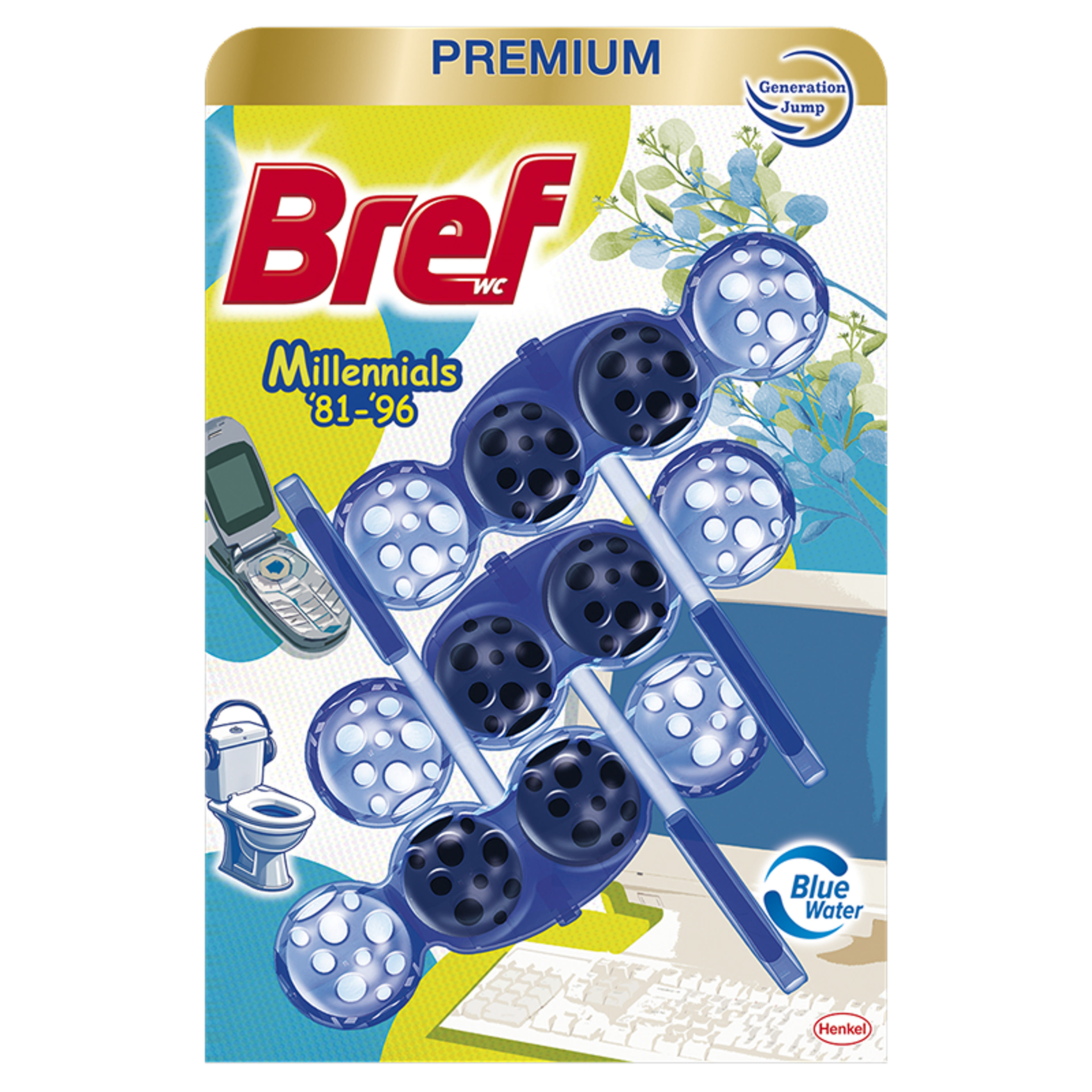 Bref Milennials WC illatosító (3x50 g) - 150 g