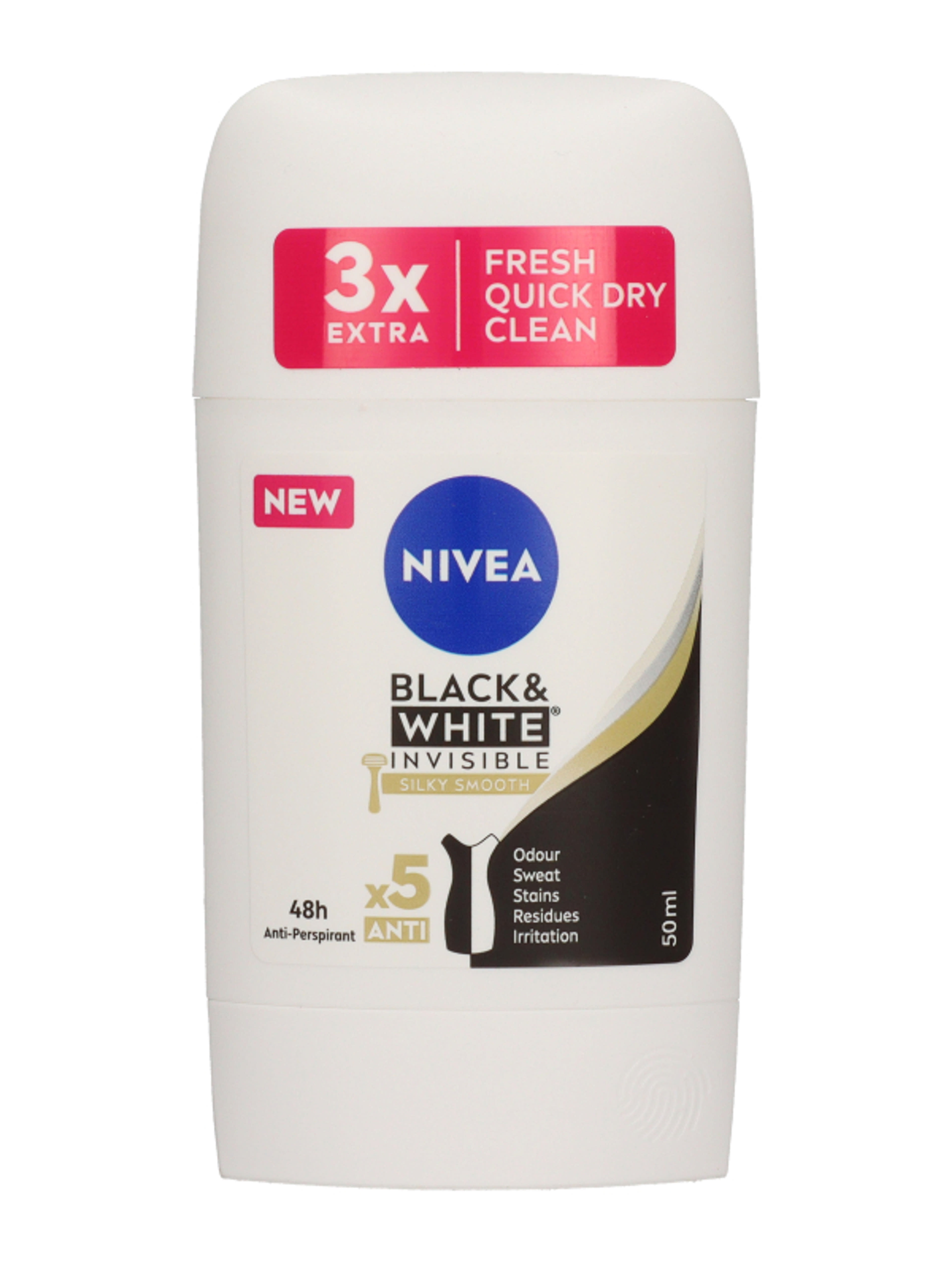 Nivea Blck&White Invisible Silky deo stift - 50 ml