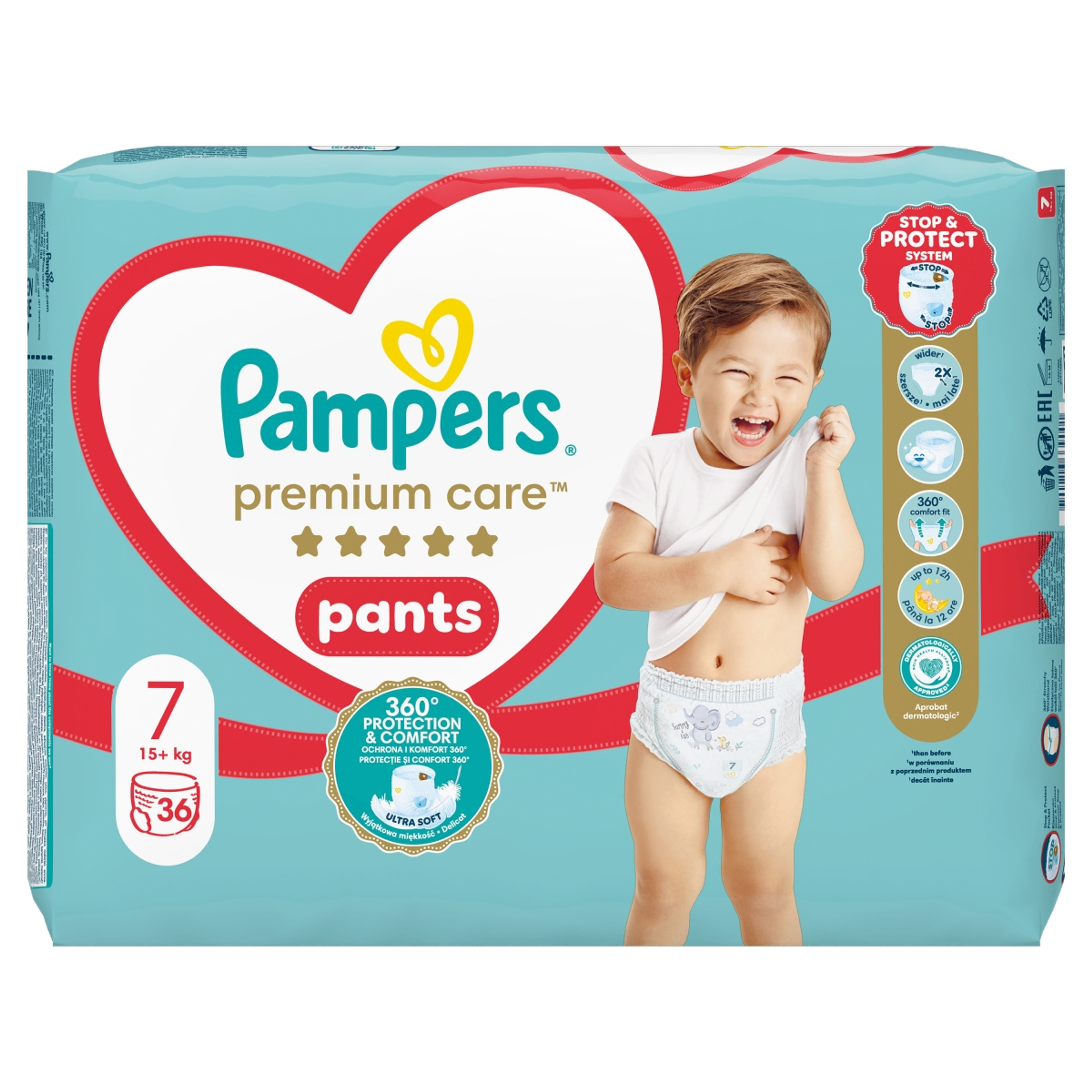 Pampers Premium Care bugyipelenka 7-es méret 17kg+ - 36 db-1