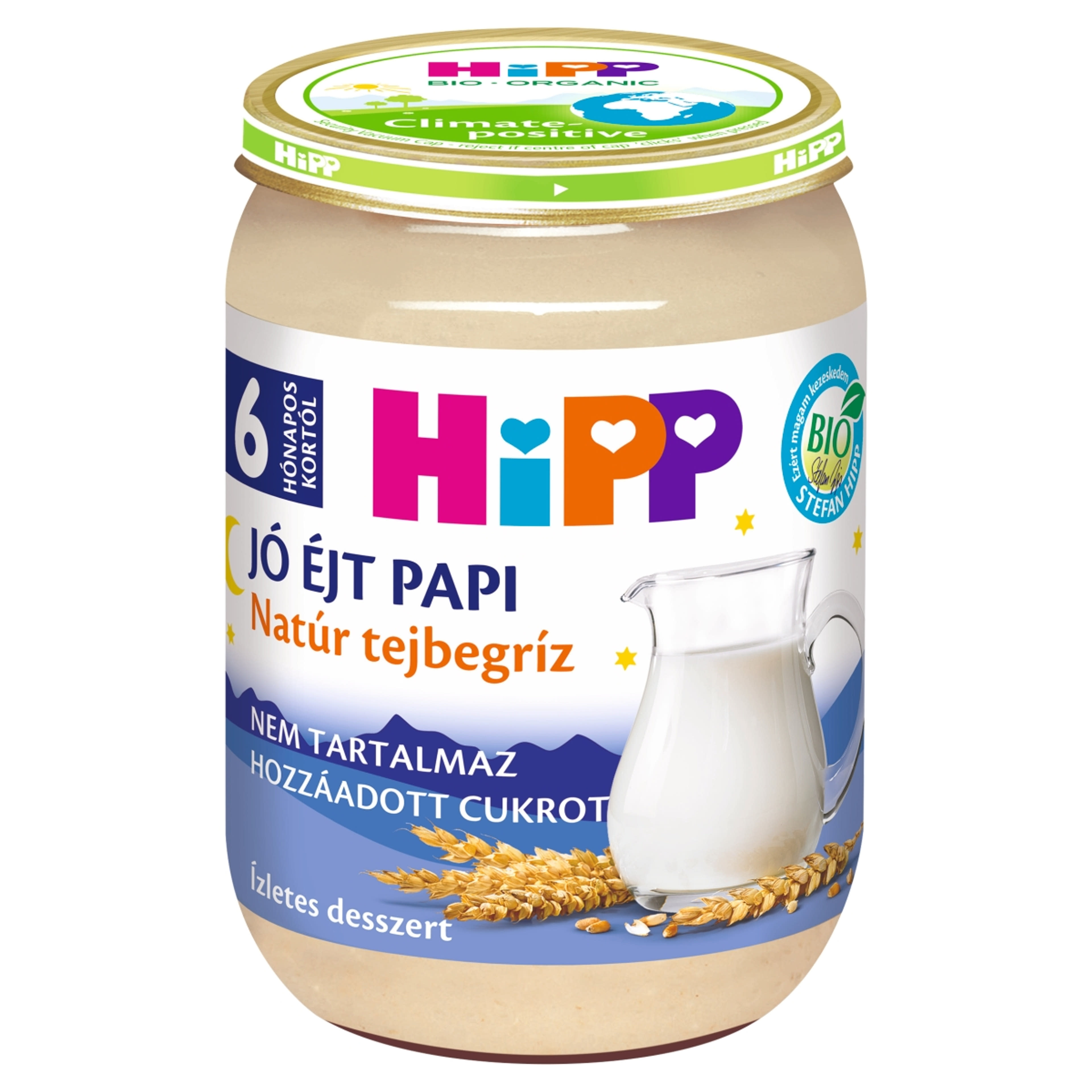 Hipp Bio Jó Éjt Papi Natúr Tejbegríz 6 Hónapos Kortól - 190 g