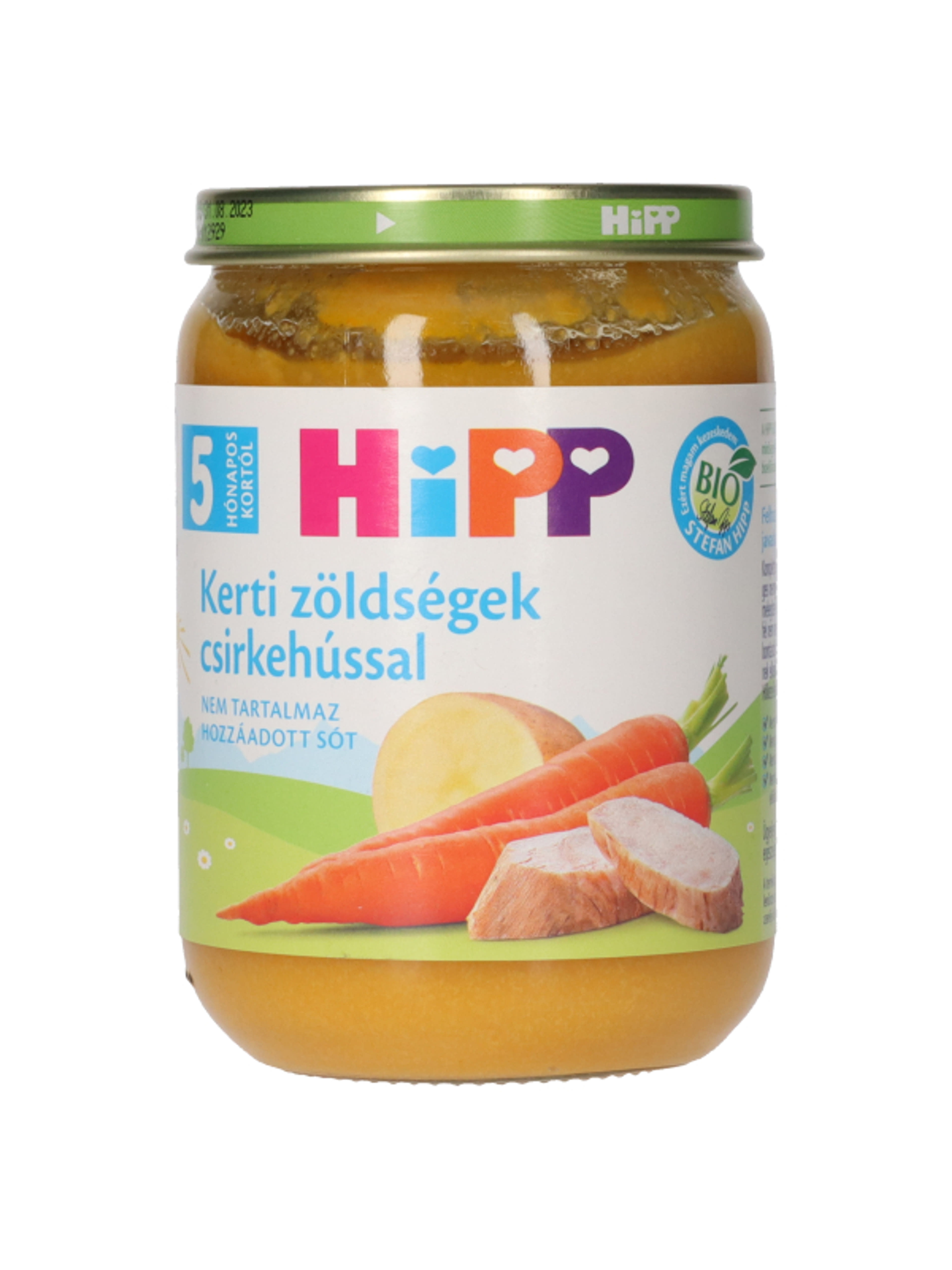 Hipp Bébiétel Kerti Zöldség Csirkehús Ízesítéssel 5 Hónapos Kortól - 190 g-2