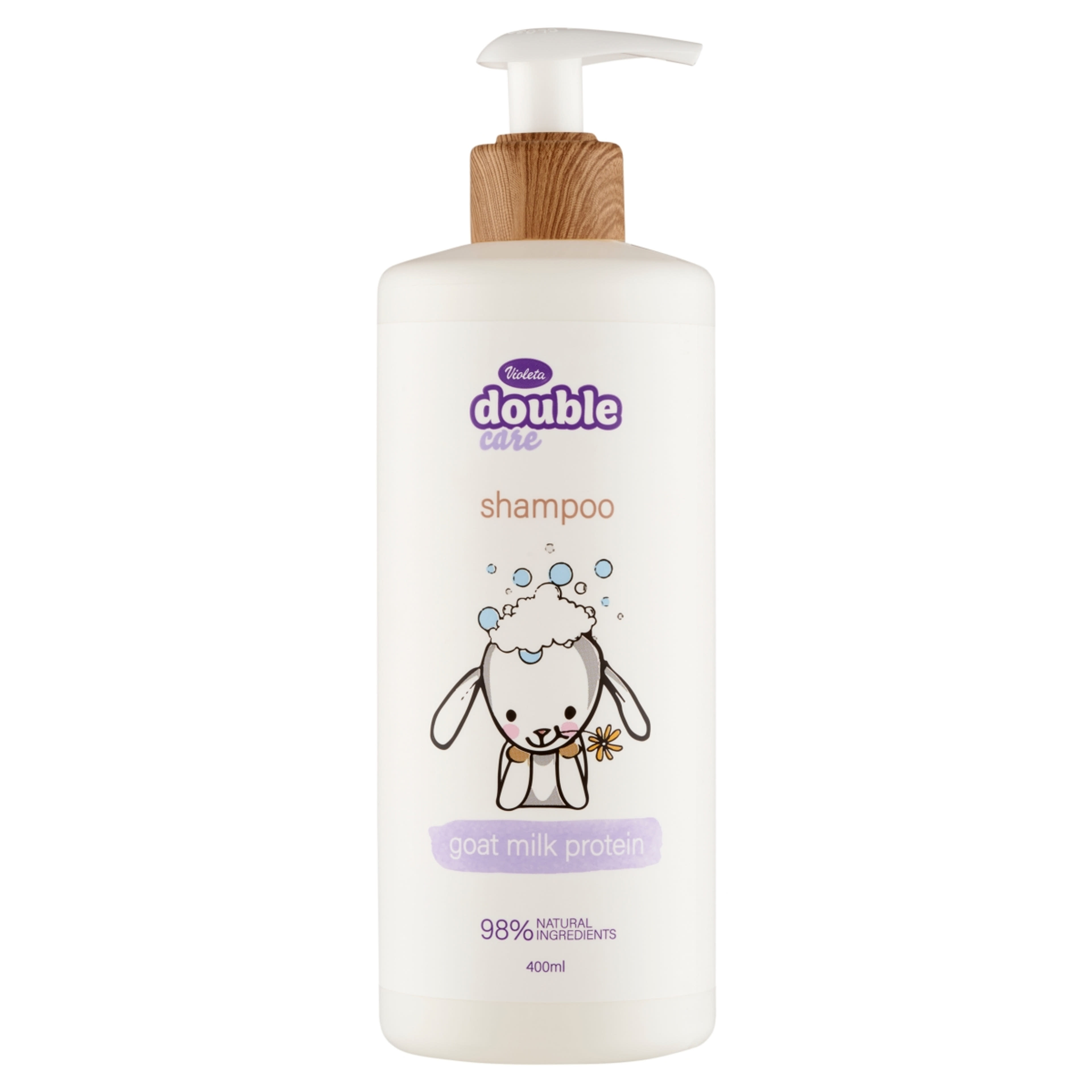 Violeta Double Care sampon kecsketejes fehérjével - 400 ml-1