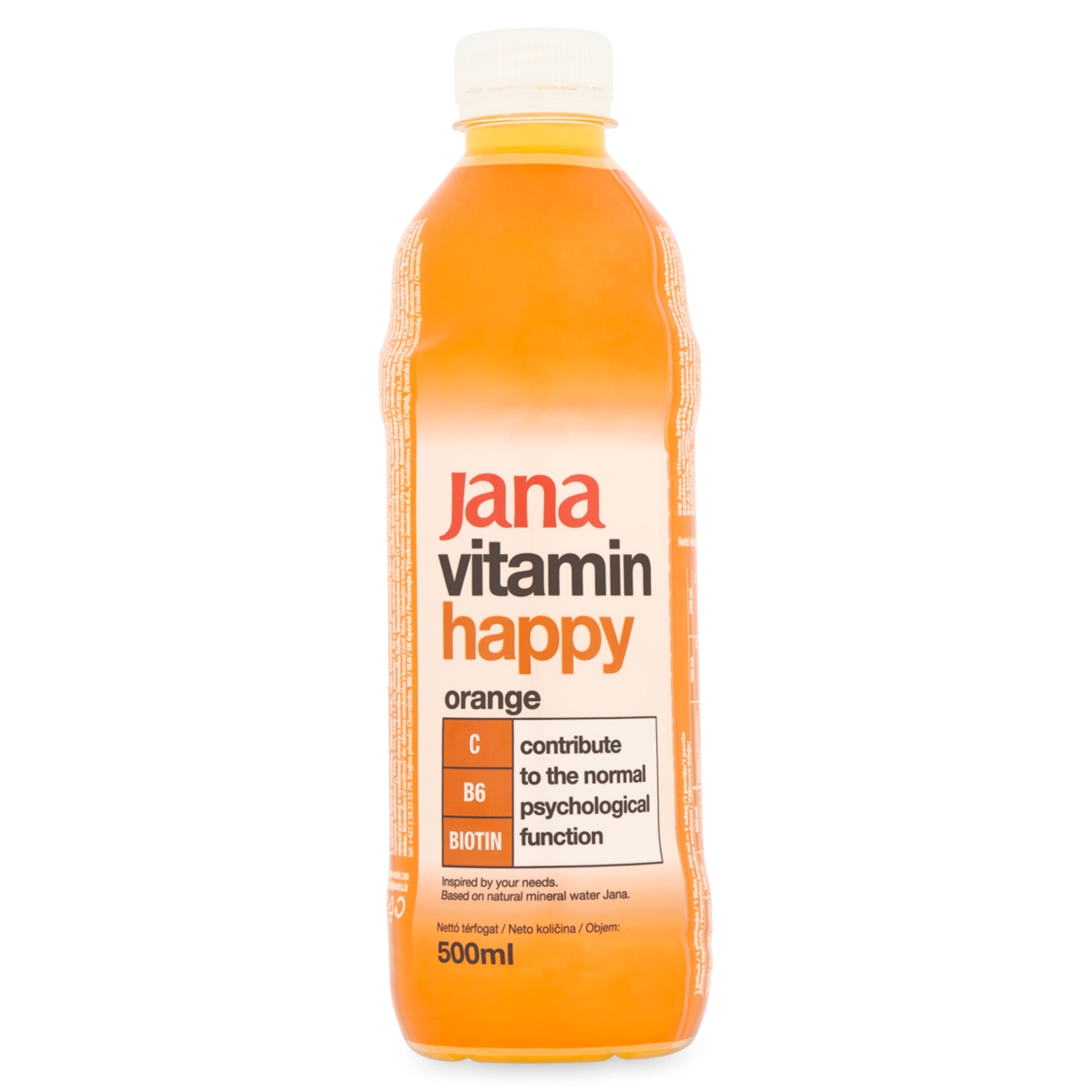 Jana vitamin happy narancs ízű szénsavmentes ásványvíz - 500 ml-3