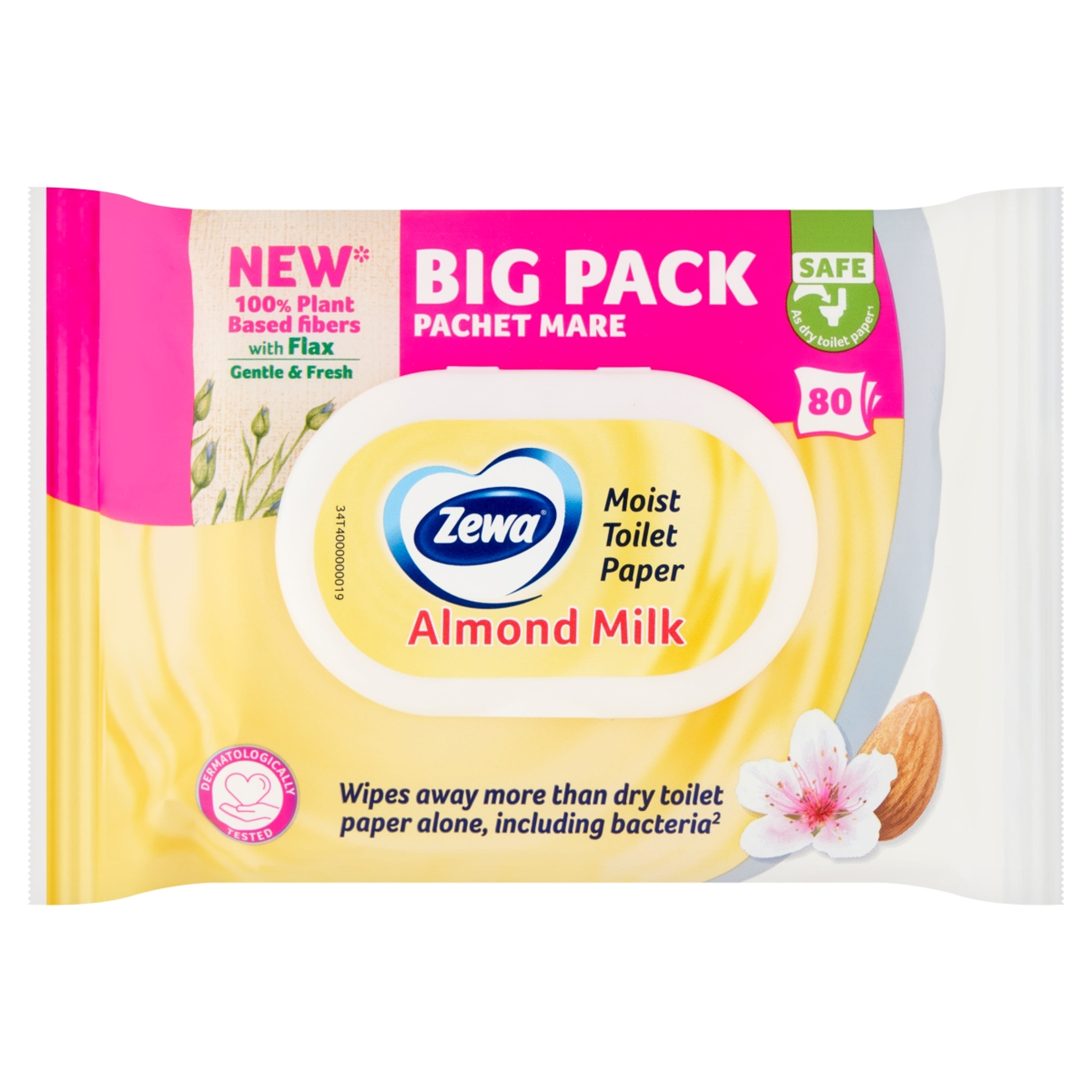 Zewa Almond Milk BigPack nedves toalettpapír - 80 db