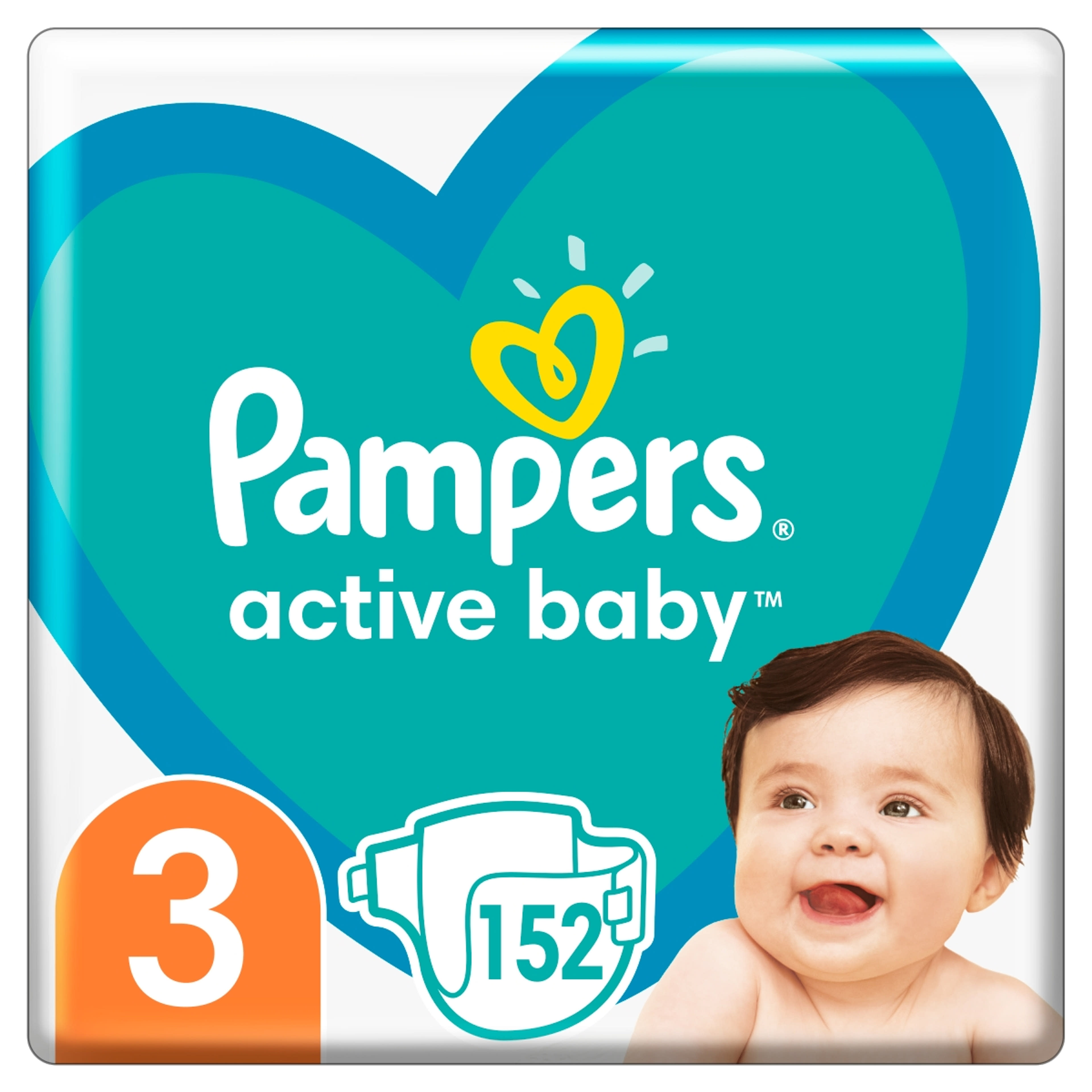 Pampers active baby mega pack+ 3-as 6-10kg - 152 db-9