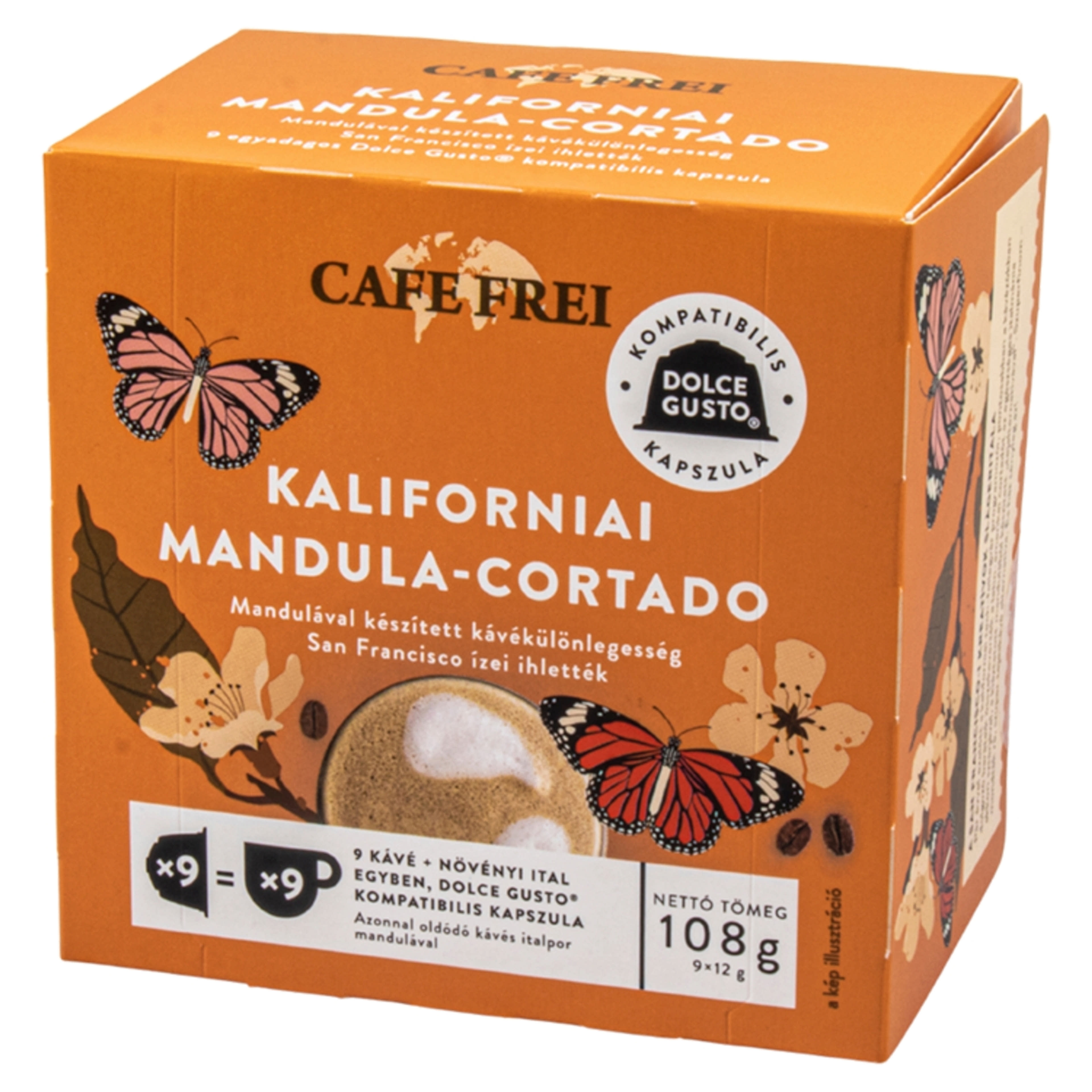 Cafe Frei Kaliforniai Mandula-cortado kapszulás kávé - 9 db