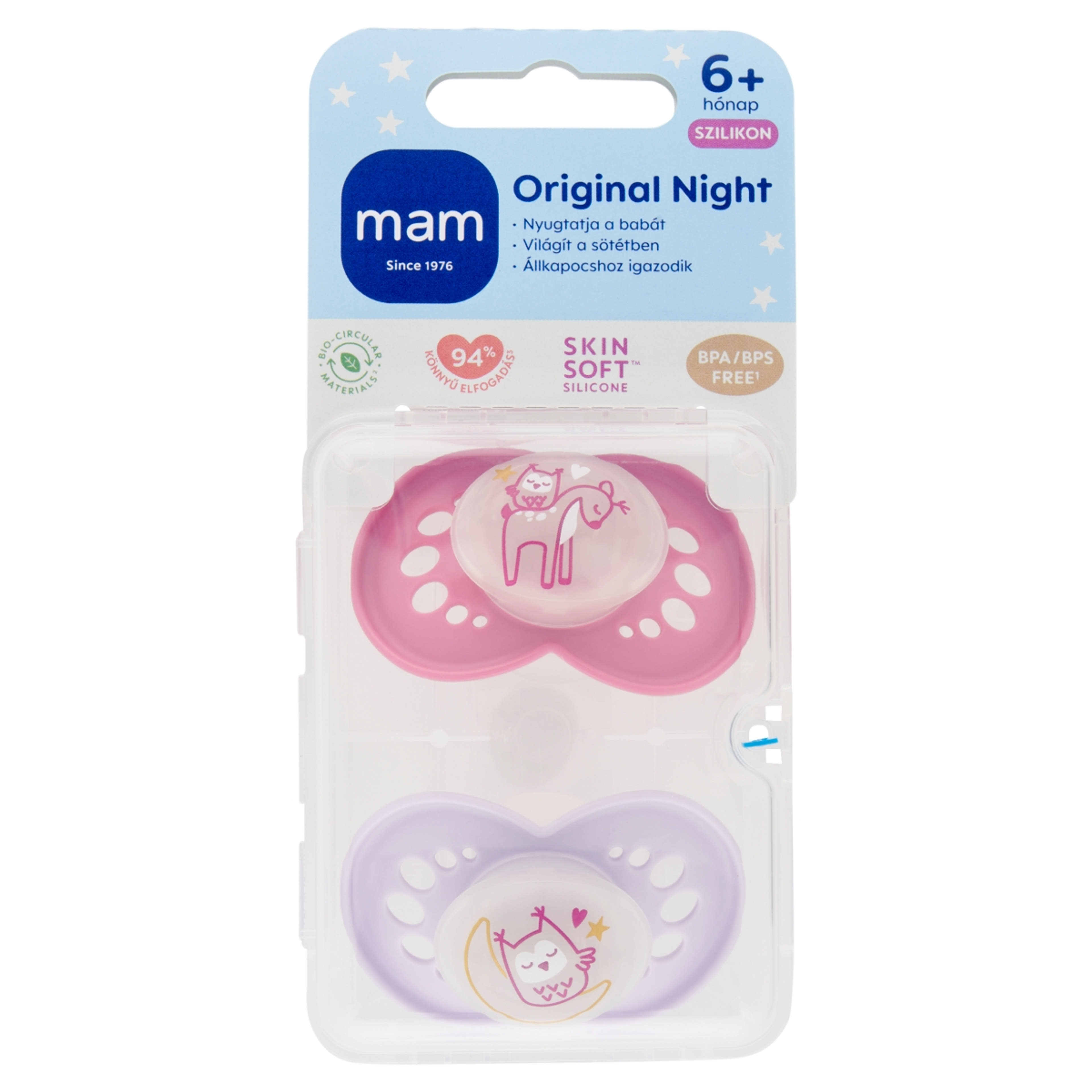 MAM Original Night szilikon alvócumi 6 hónapos kortól - 2 db-1