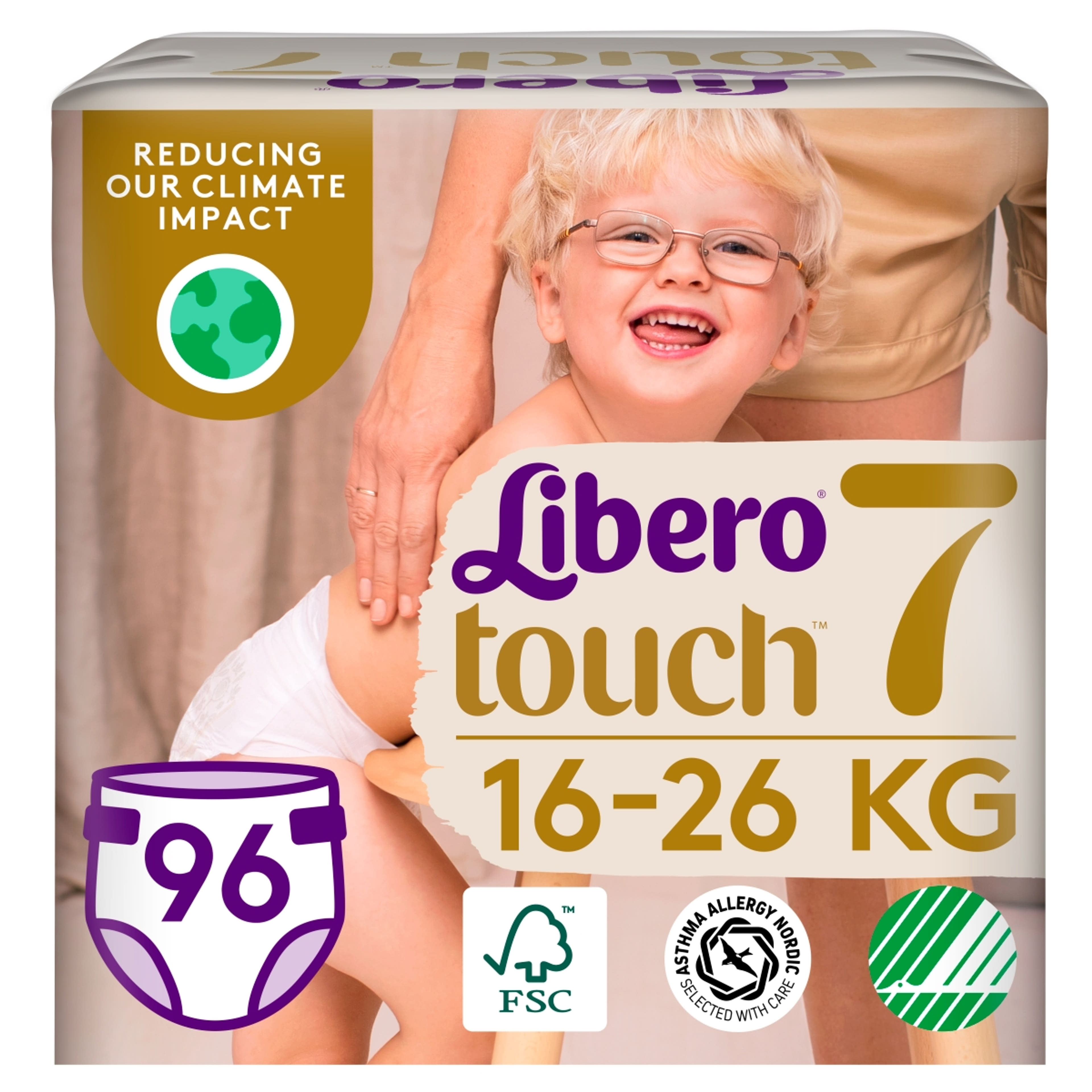 Libero Touch nadrágpelenka, méret: 7, 16-26 kg - 96 db
