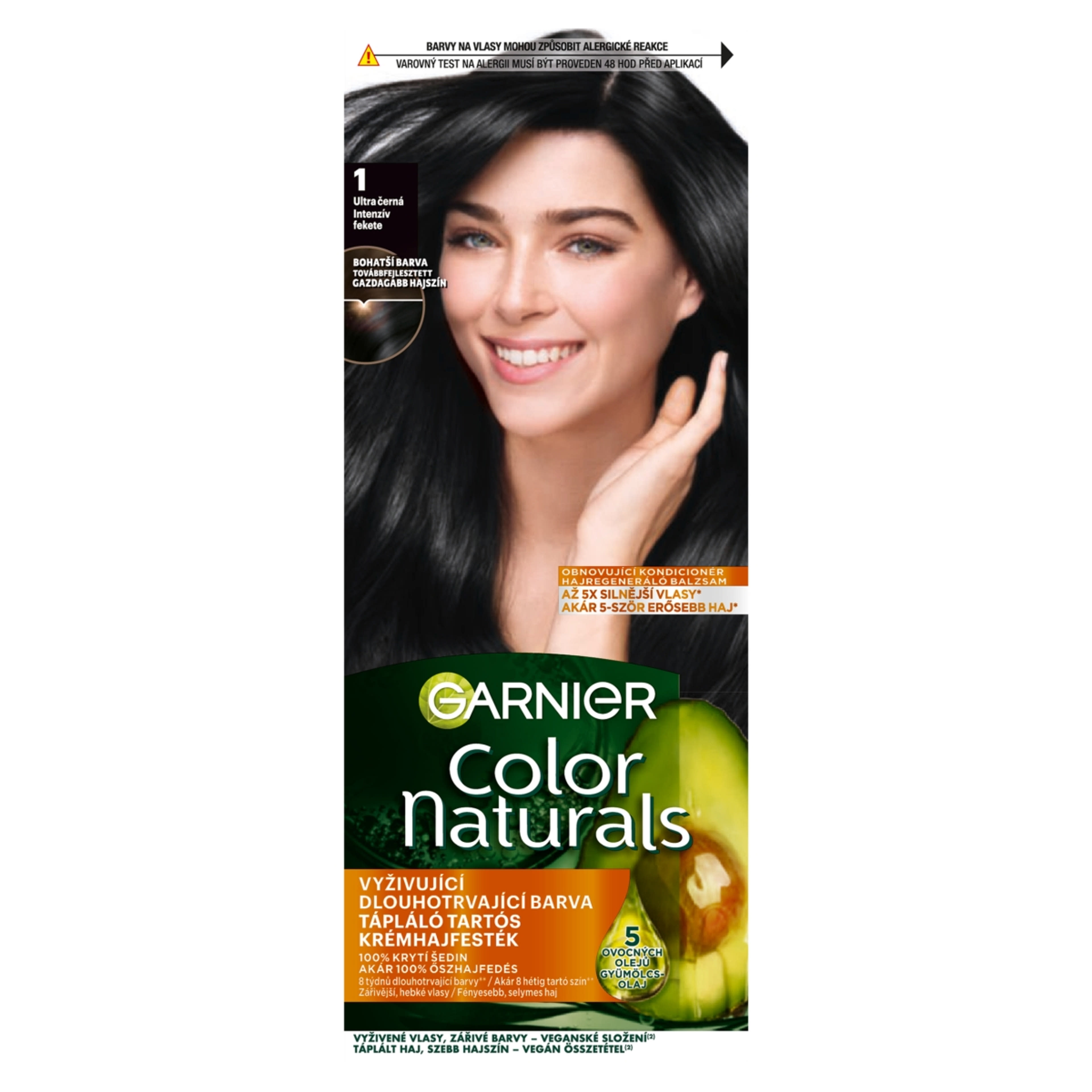 Garnier Color Naturals tartós hajfesték /1 Ultra fekete - 1 db-1