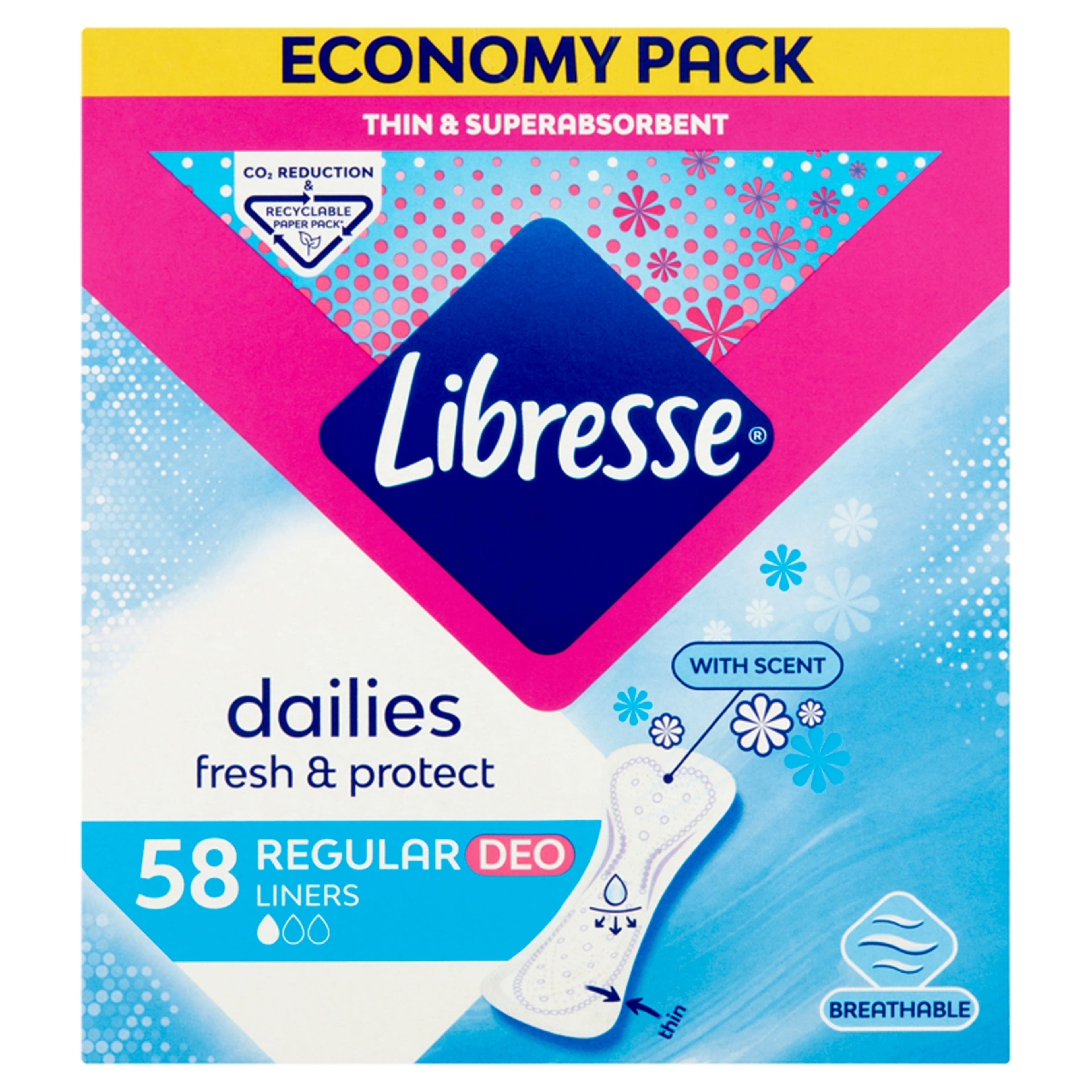 Libresse tisztasági betét normal deo fresh - 58 db