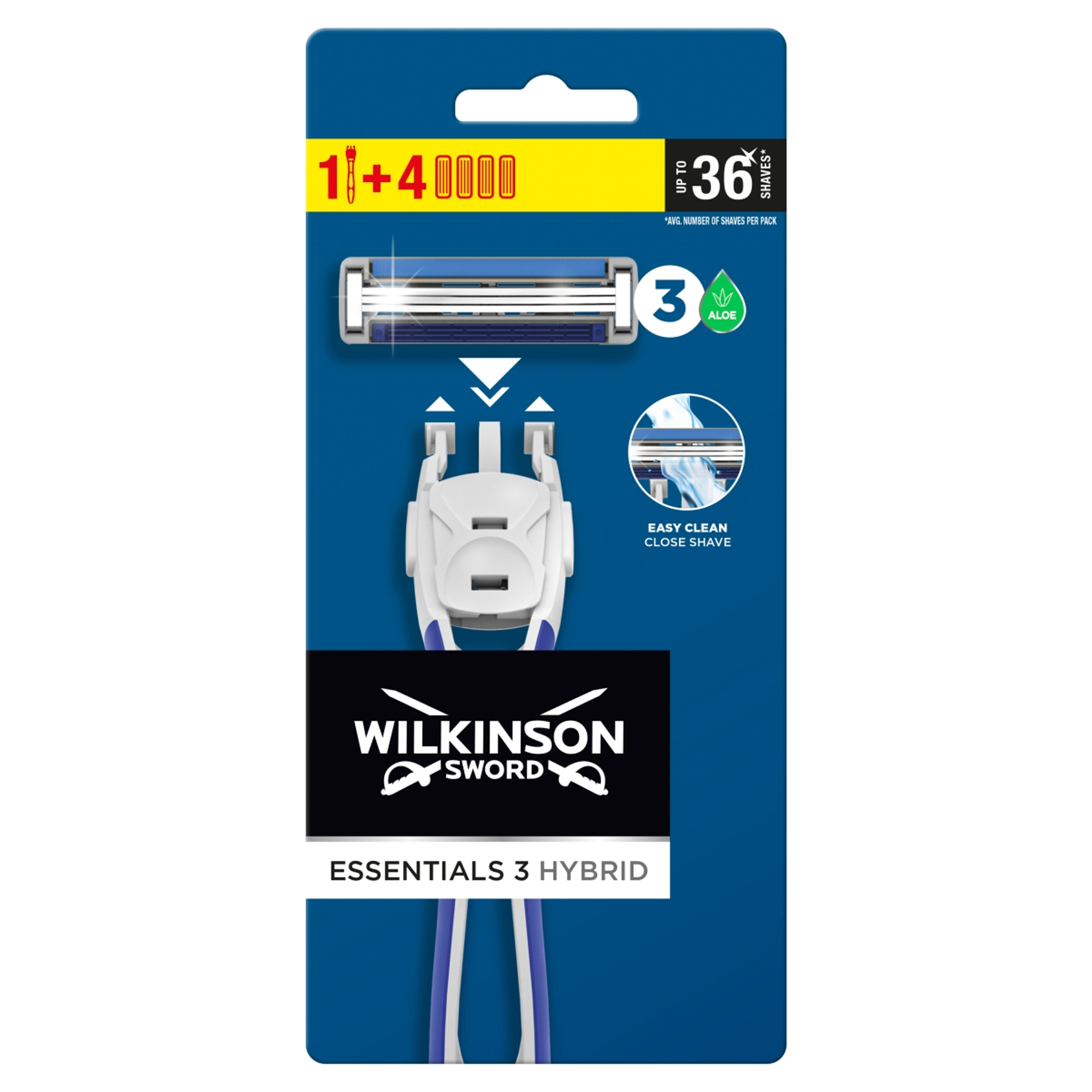 Wilkinson Essential Hybrid borotva készülék 4 betéttel - 1 db