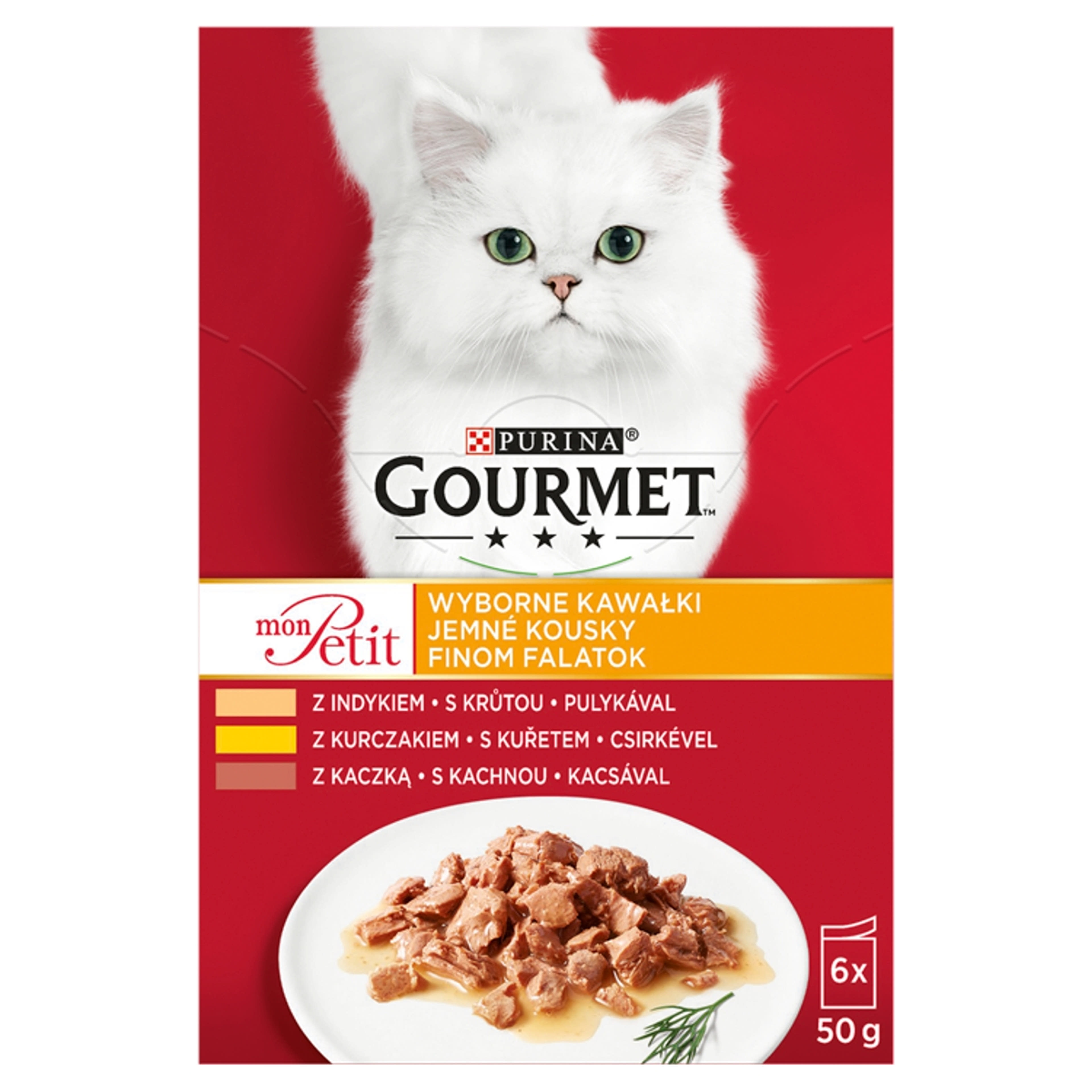 Gourmet Mon Petit alutasak macskáknak, kacsa,csirke,pulyka (6x50 g) - 300 g