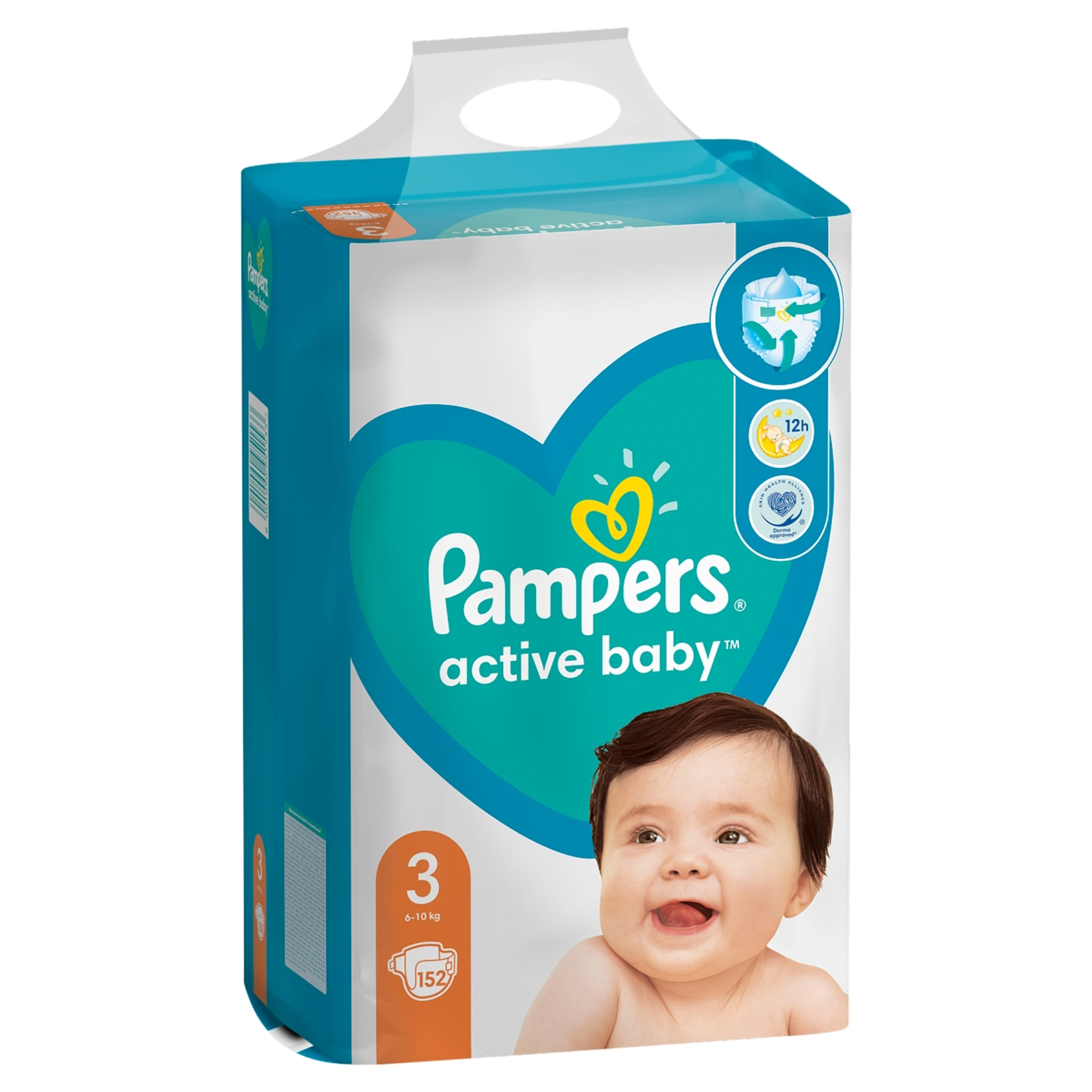 Pampers active baby mega pack+ 3-as 6-10kg - 152 db-2