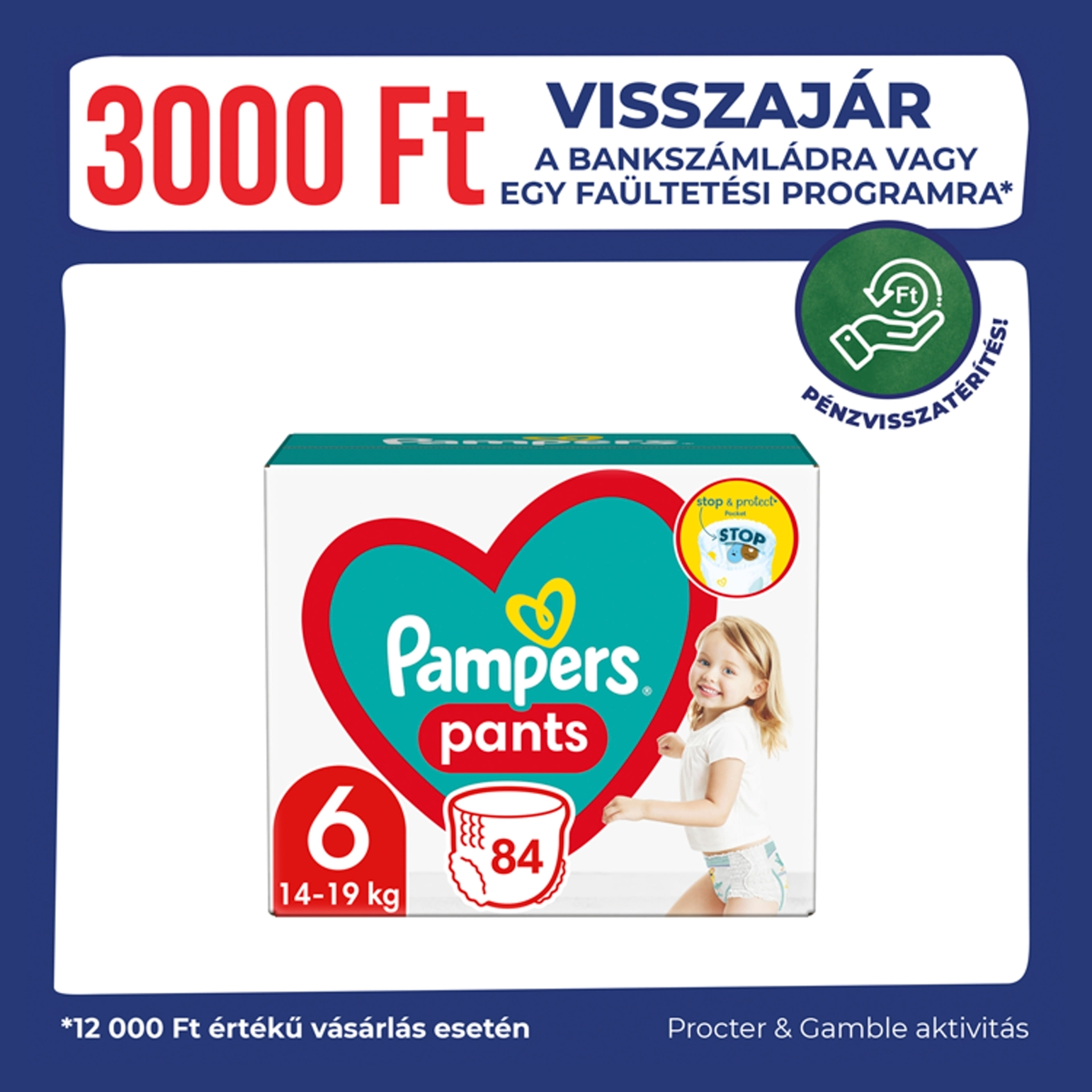 Pampers Pants bugyipelenka Mega Pack+ 6-os 15+ kg - 84 db