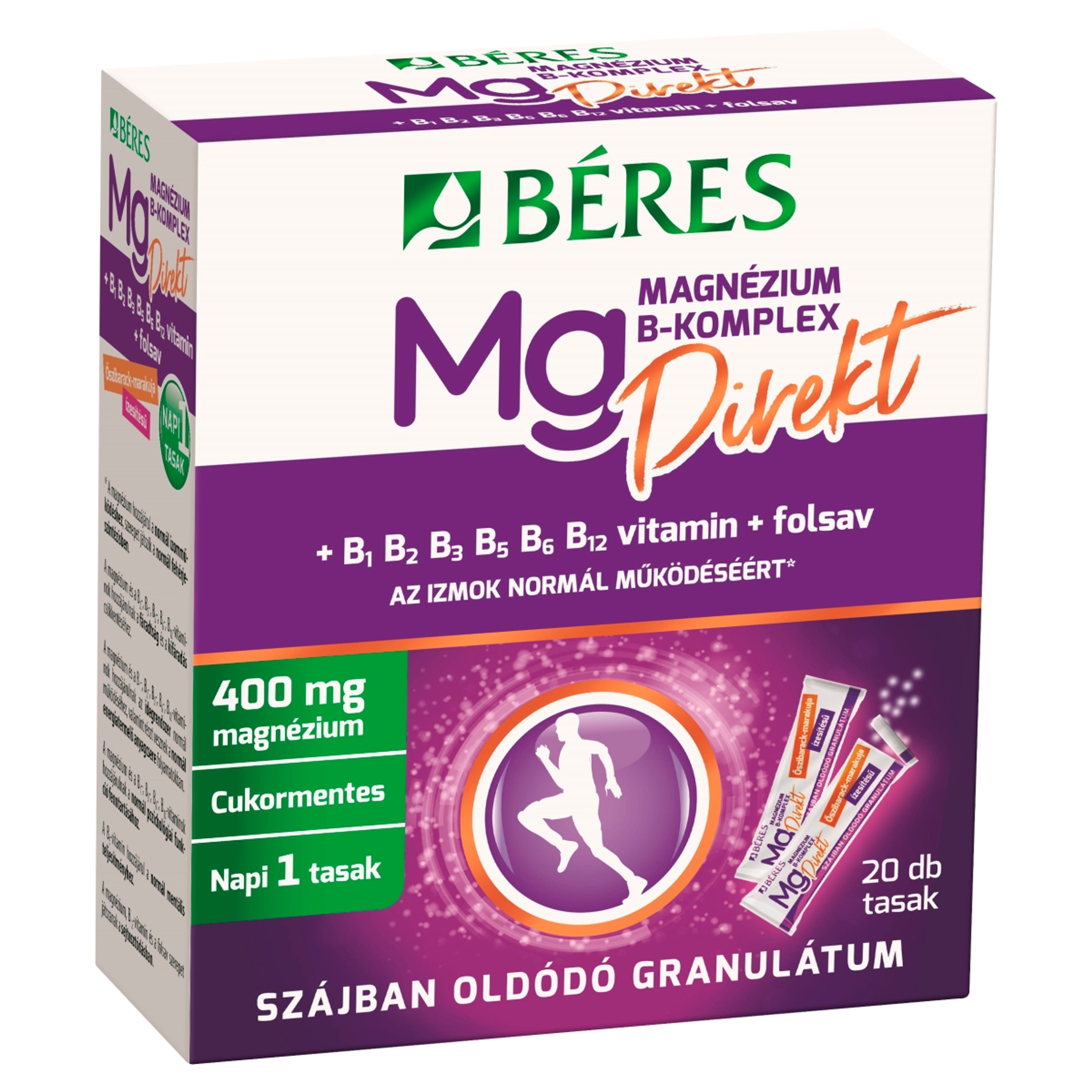 Béres Magnézium B-Komplex Direkt szájban oldódó granulátum - 20 db-3