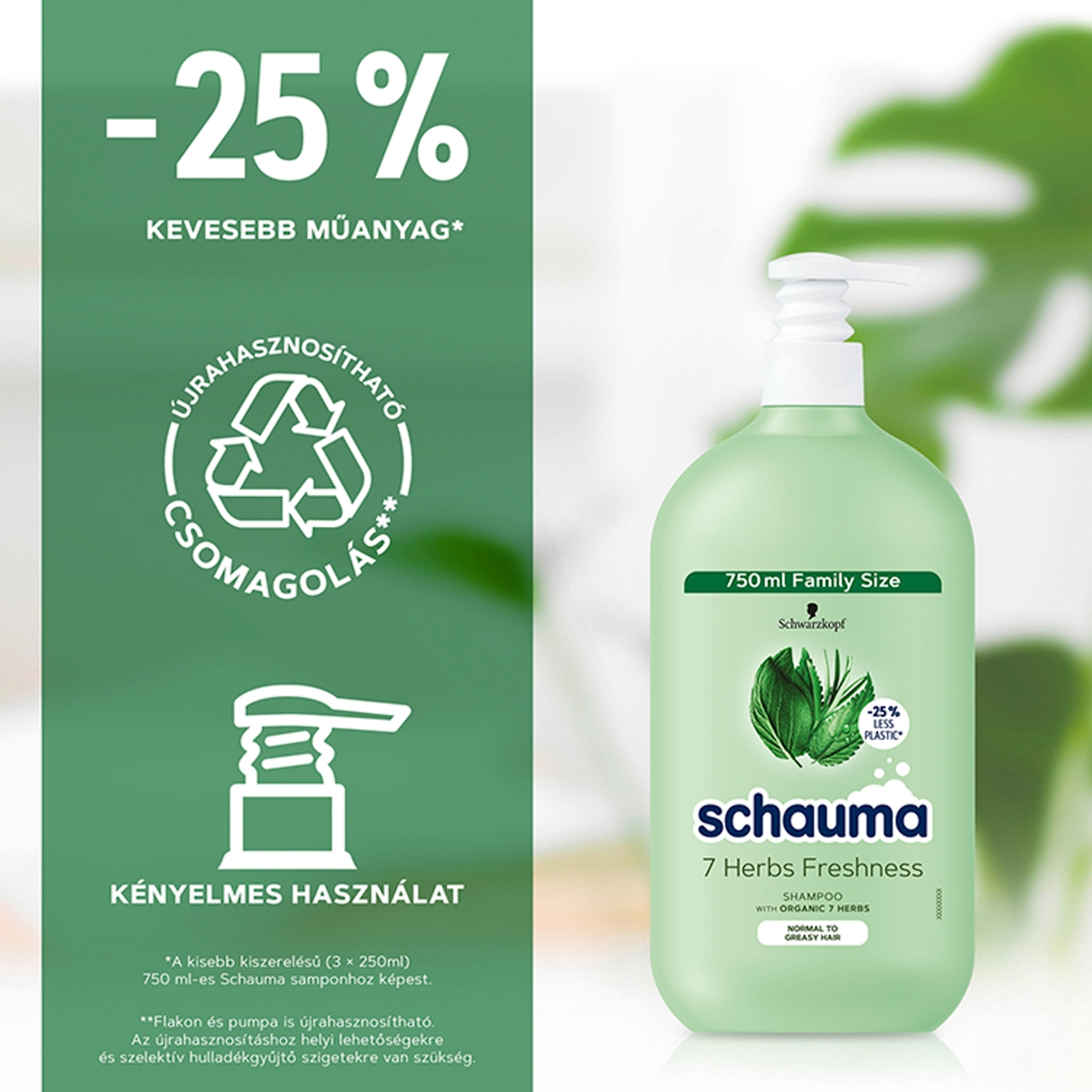 Schauma 7 gyógynövény frissesség sampon - 750 ml-4