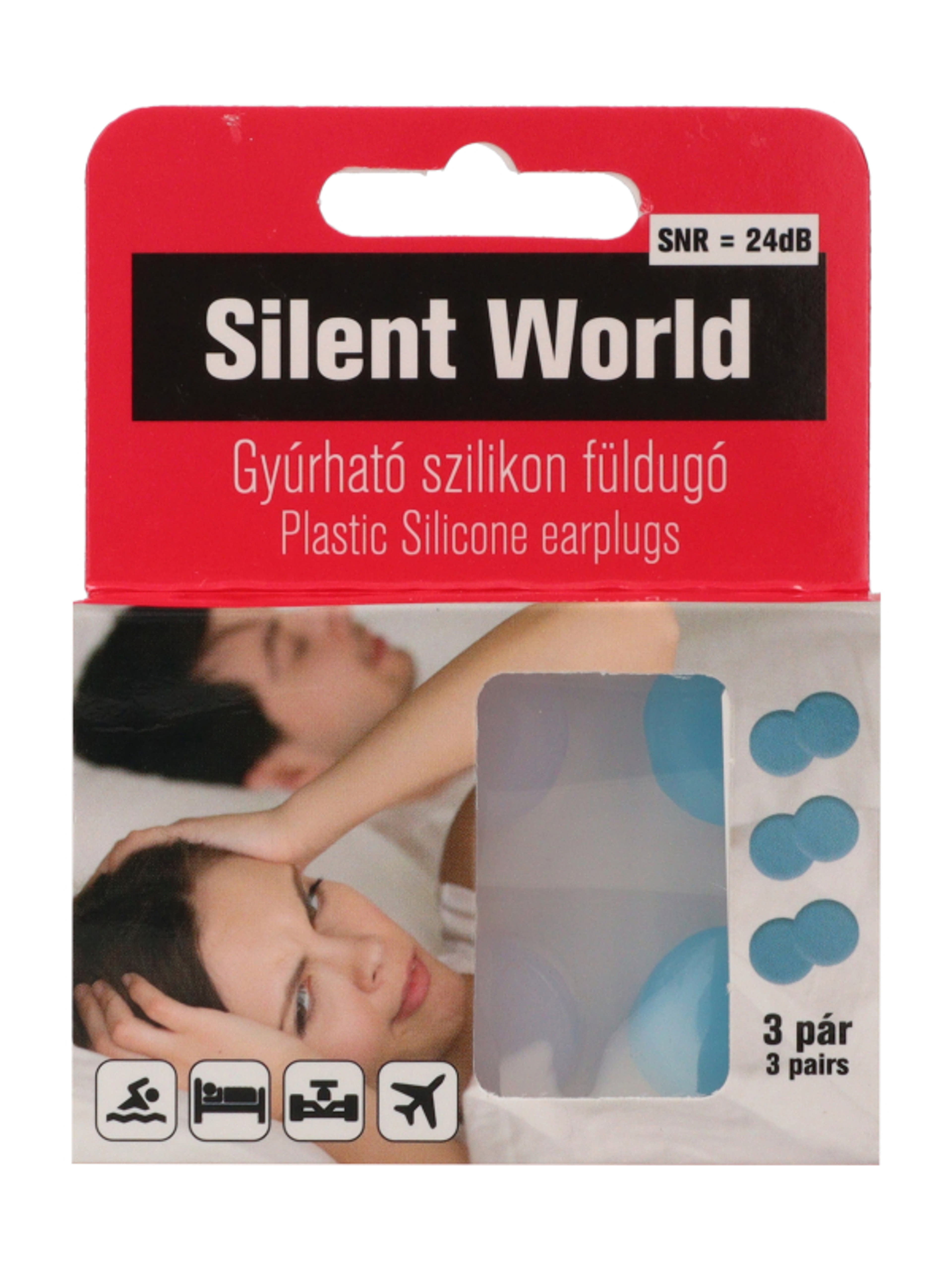 Silent world gyúrható szilikon füldugó 3 pár - 6 db-2