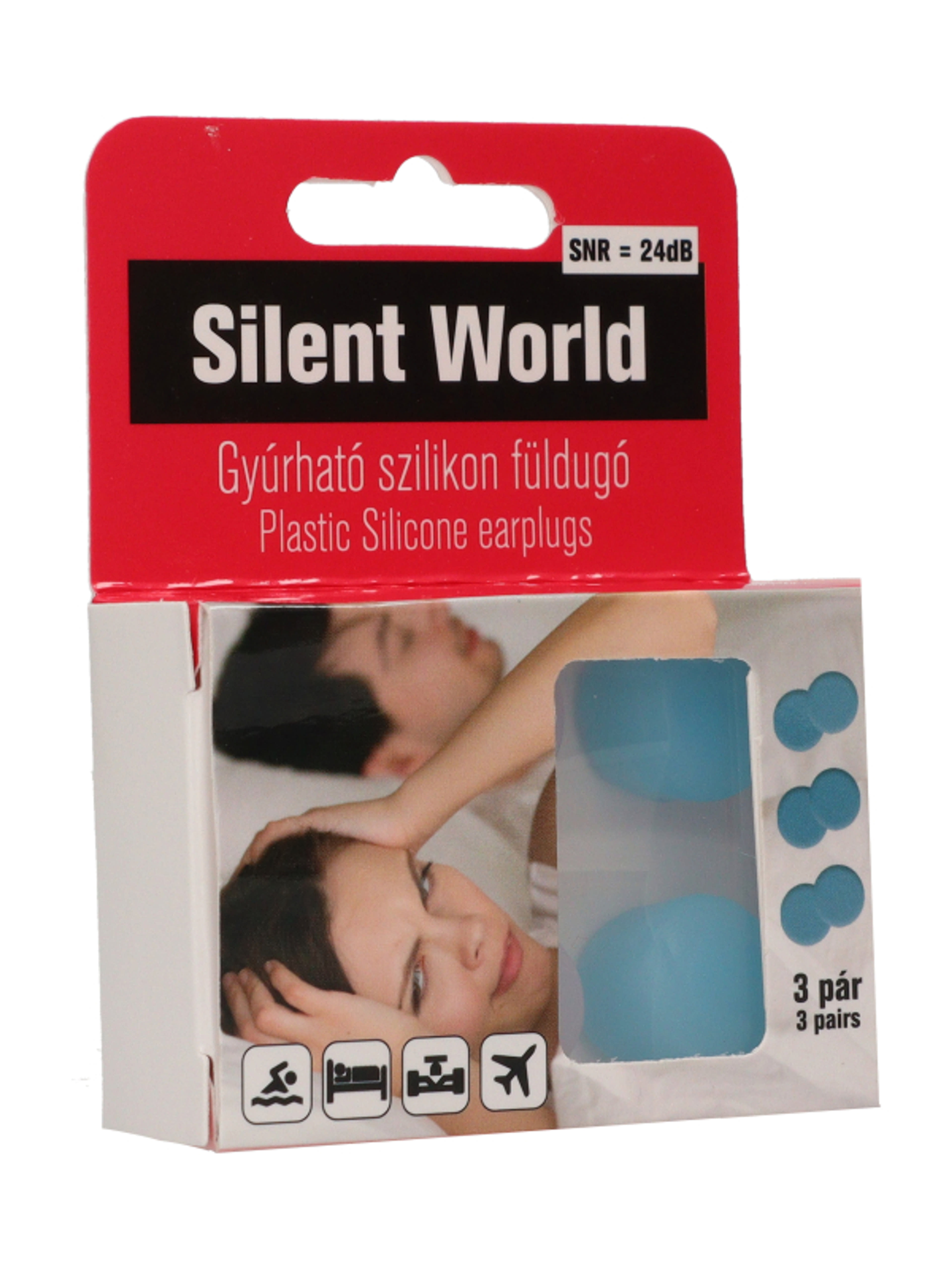 Silent world gyúrható szilikon füldugó 3 pár - 6 db-5