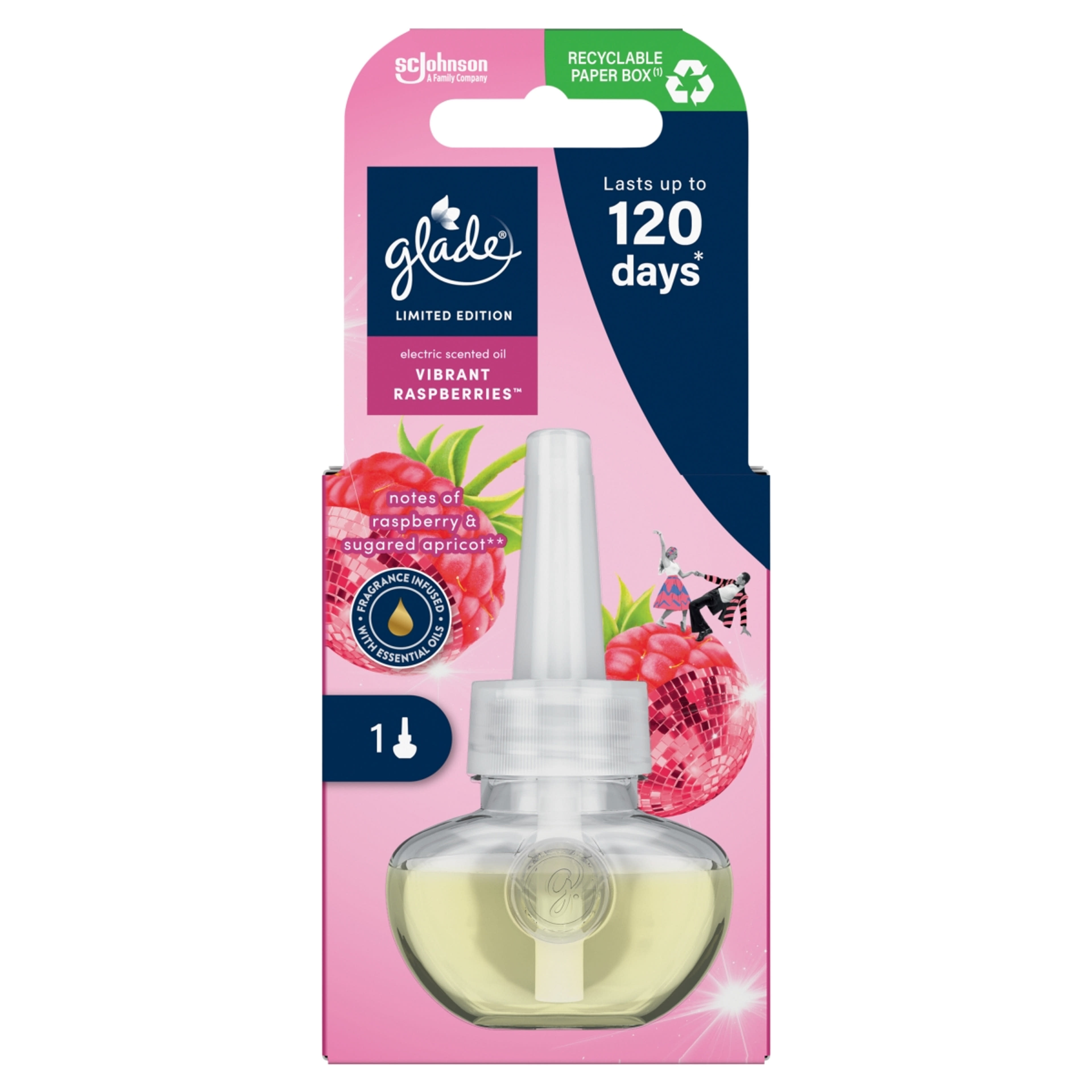 Glade Vibrant Raspberries elektromos légfrissítő készülék utántöltő - 20 ml-1