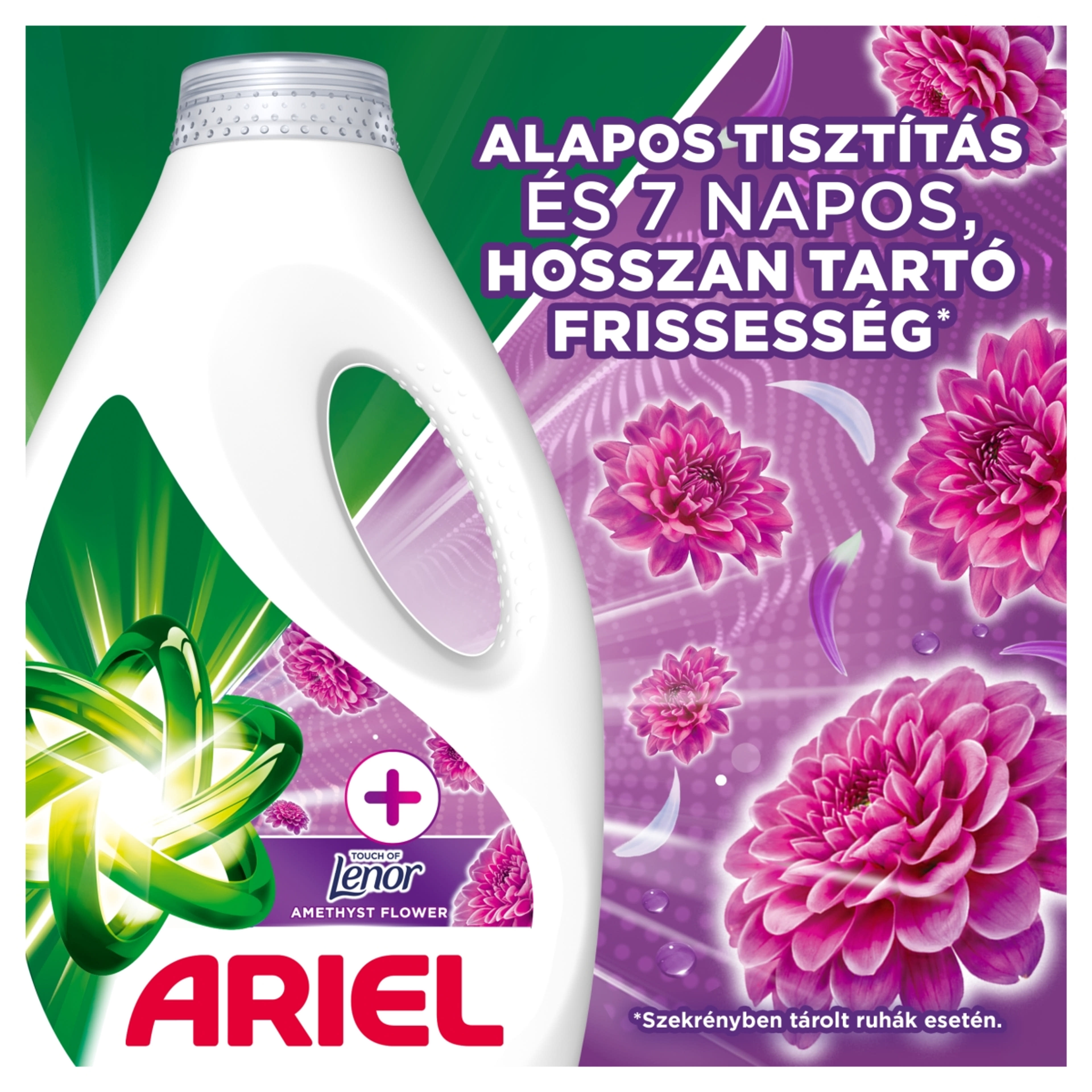 Ariel Touch Of Lenor Amethyst Flower folyékony mosószer 30 mosáshoz - 1350 ml-4