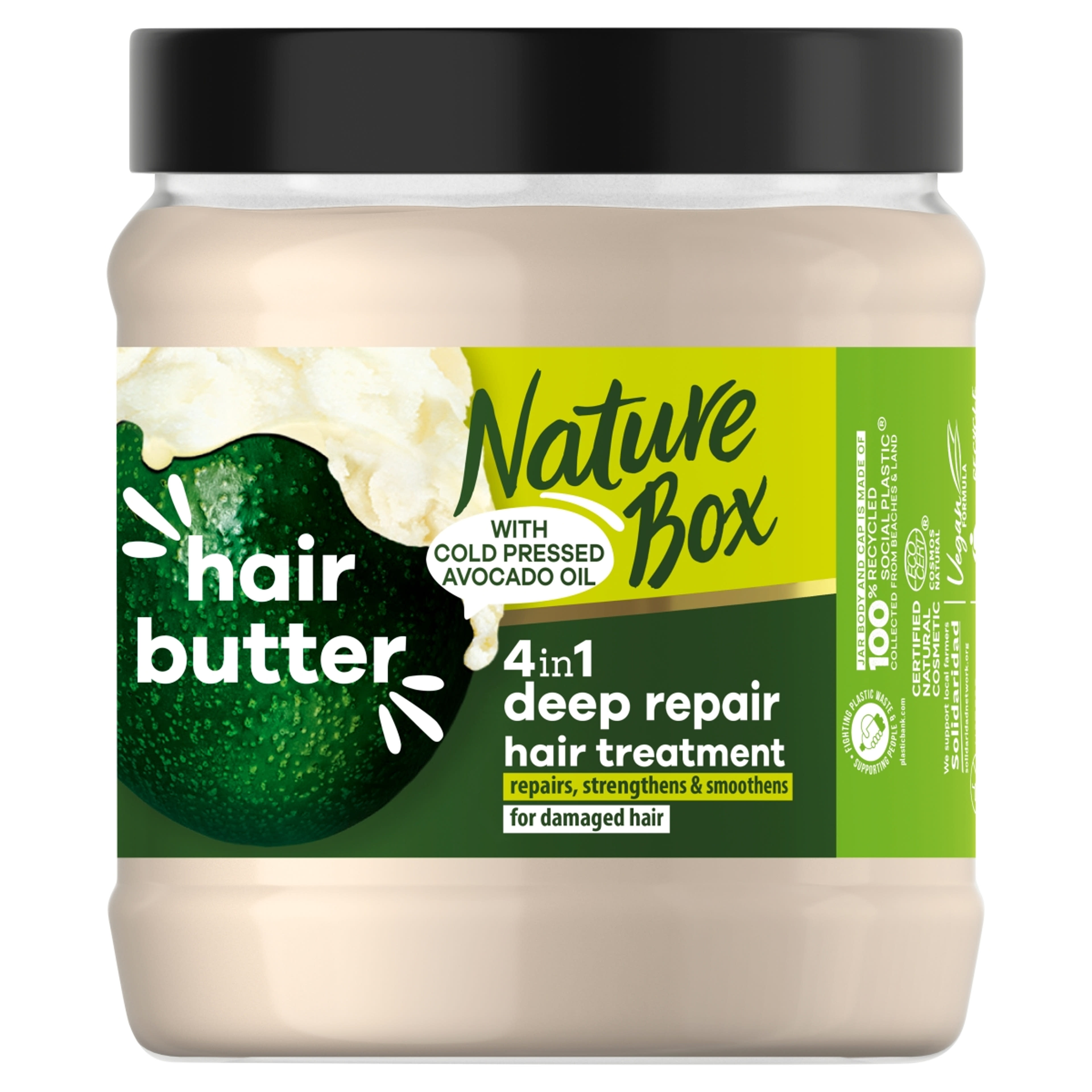 Nature Box Avokádó Hair Butter 4 az 1-ben tápláló hajpakolás - 300 ml